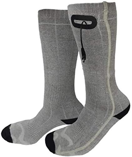 MOSHUO Rechargeable Electric Heating Socks - Adjustable Temperature Winter Warm Socks for Men & Women - Perfect for Outdoor Activities, Hiking, Camping, and Cold Weather Comfort (Color: A)