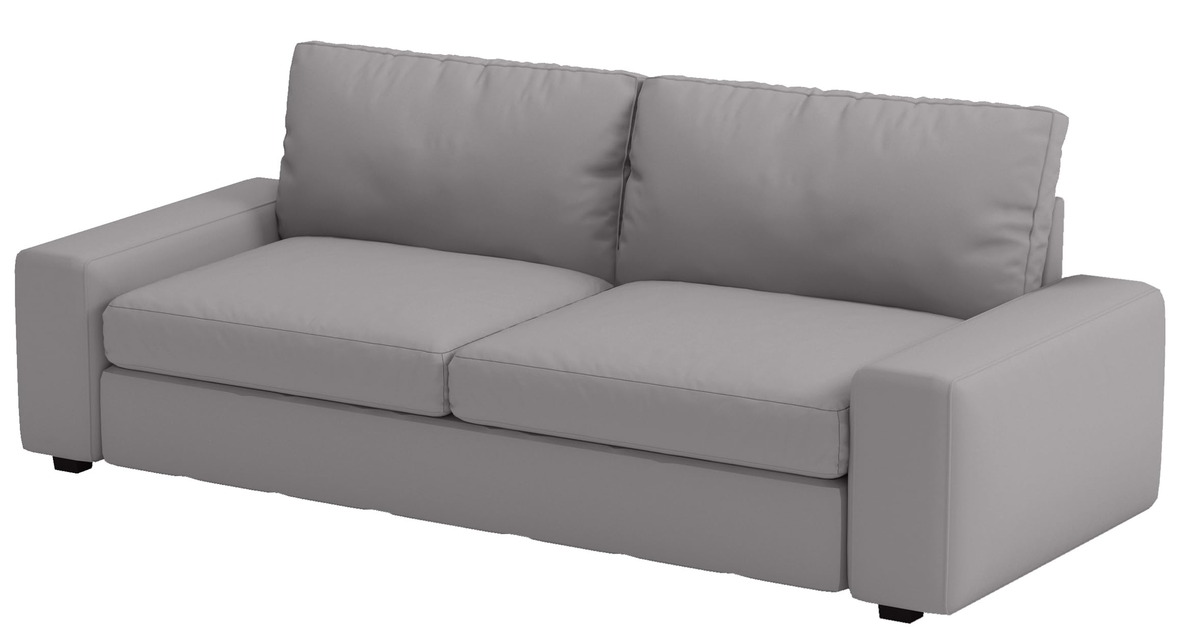 Custom IKEA KIVIK Sofa Bed Slipcover Replacement - L Gray Cotton Fabric Cover for Kivik Sleeper | Perfect for Living Room, Guest Room & Home Office