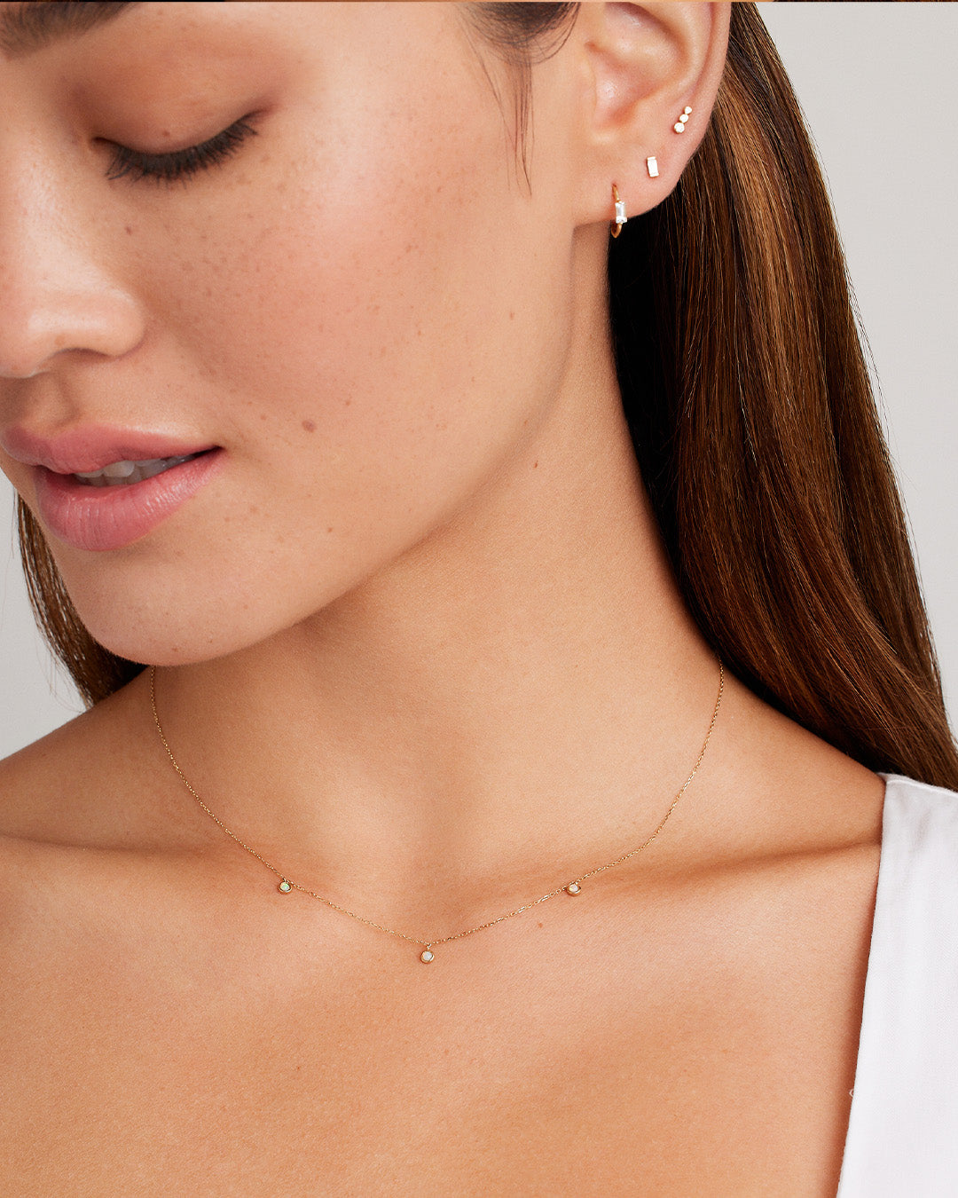 Opal Trio Necklace - Elegant 3-Stone Opal Jewelry for Women | Perfect for Weddings, Anniversaries & Special Occasions