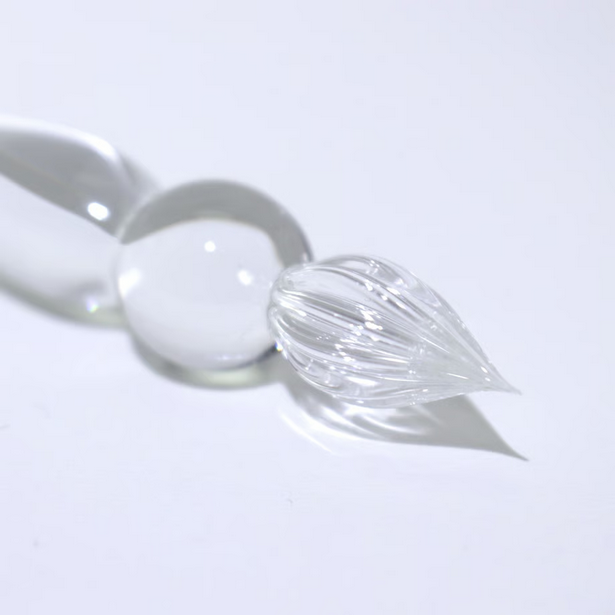 Japanese Glass Dip Pen - Crown & Clear Design, Perfect Calligraphy & Writing Tool for Artists, Writers & Journalists - Ideal for Hand Lettering, Sketching & Creative Gifts