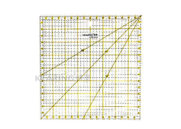 16 x 16cm Acrylic Quilting Ruler - Metric Measurement for Quilting, Sewing & Craft Projects | Perfect for Patchwork, Fabric Cutting & DIY Designs
