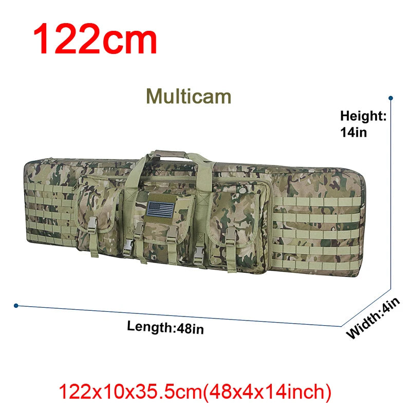 Tactical Double Rifle Case - Durable Waterproof Gun Bag for Hunting & Shooting Range - Perfect for Outdoor Adventures & Firearm Storage