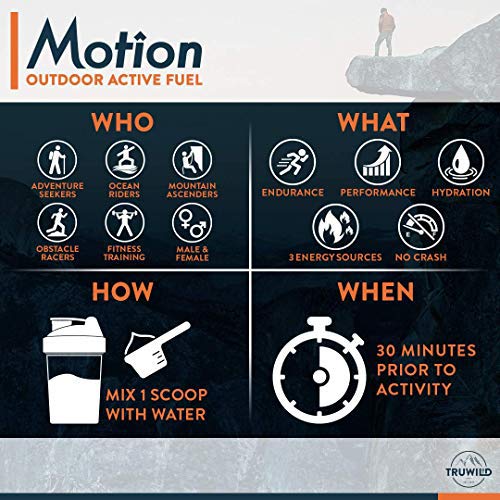 TruWild Motion 3 Pack - All Natural Vegan Pre Workout Powder for Men & Women | Plant-Based Energy Supplement with Electrolytes | Boost VO2 Max & Endurance | No Chemicals or Fillers | Perfect for Gym, Running & Fitness Training
