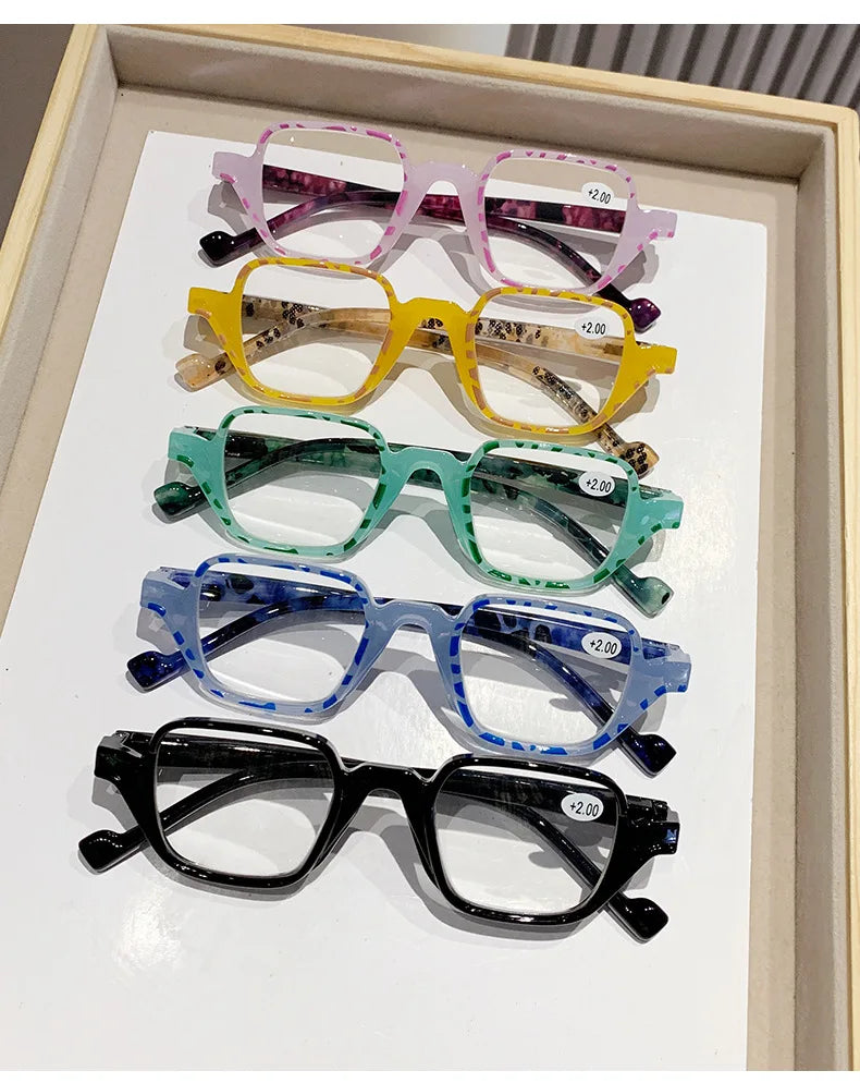 CCspace Women's Full Rim Square Polycarbonate Reading Glasses +1.00 to +4.00 Strength - Lightweight & Durable Eyewear for Reading, Computer Work & Daily Use