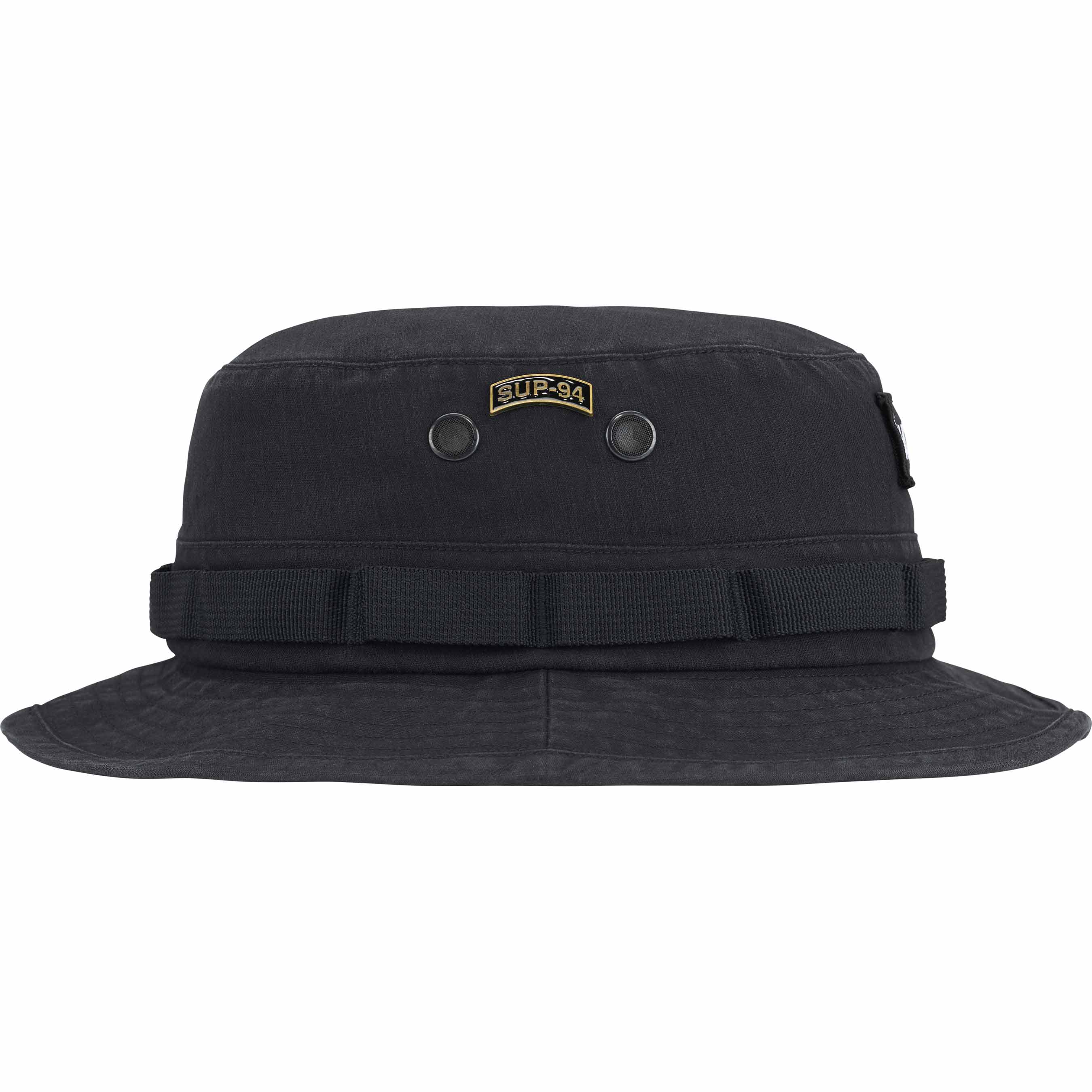Supreme FW24 Military Boonie Hat - Black Tactical Sun Hat for Outdoor, Hiking & Fishing - Stylish & Durable Unisex Bucket Hat