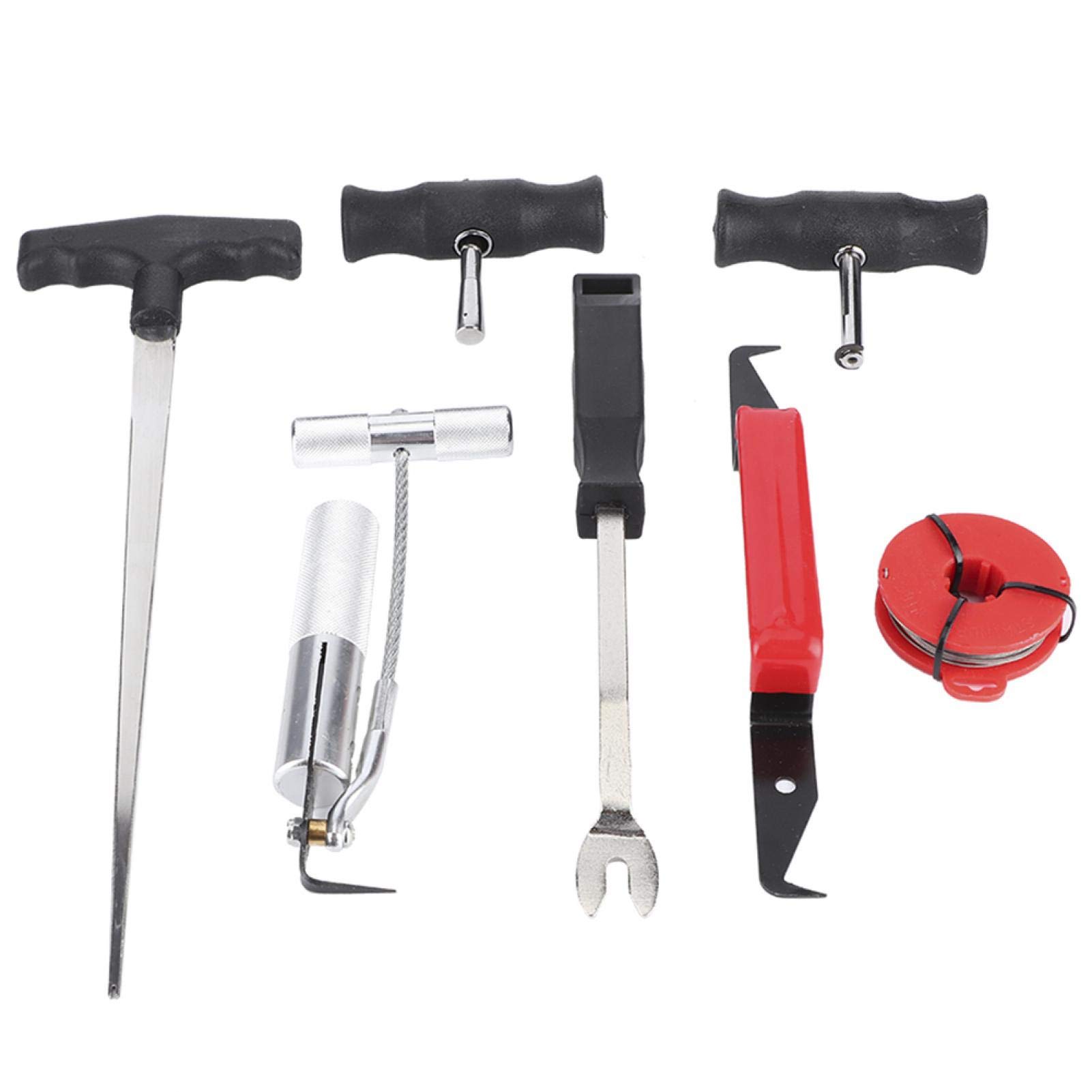 Acouto 7-Piece Car Windshield Removal Tool Kit - Professional Automotive Window Glass Disassembly Set with Powersports Windshield Mounting Hardware - Perfect for Auto Repair Shops & DIY Windshield Replacement