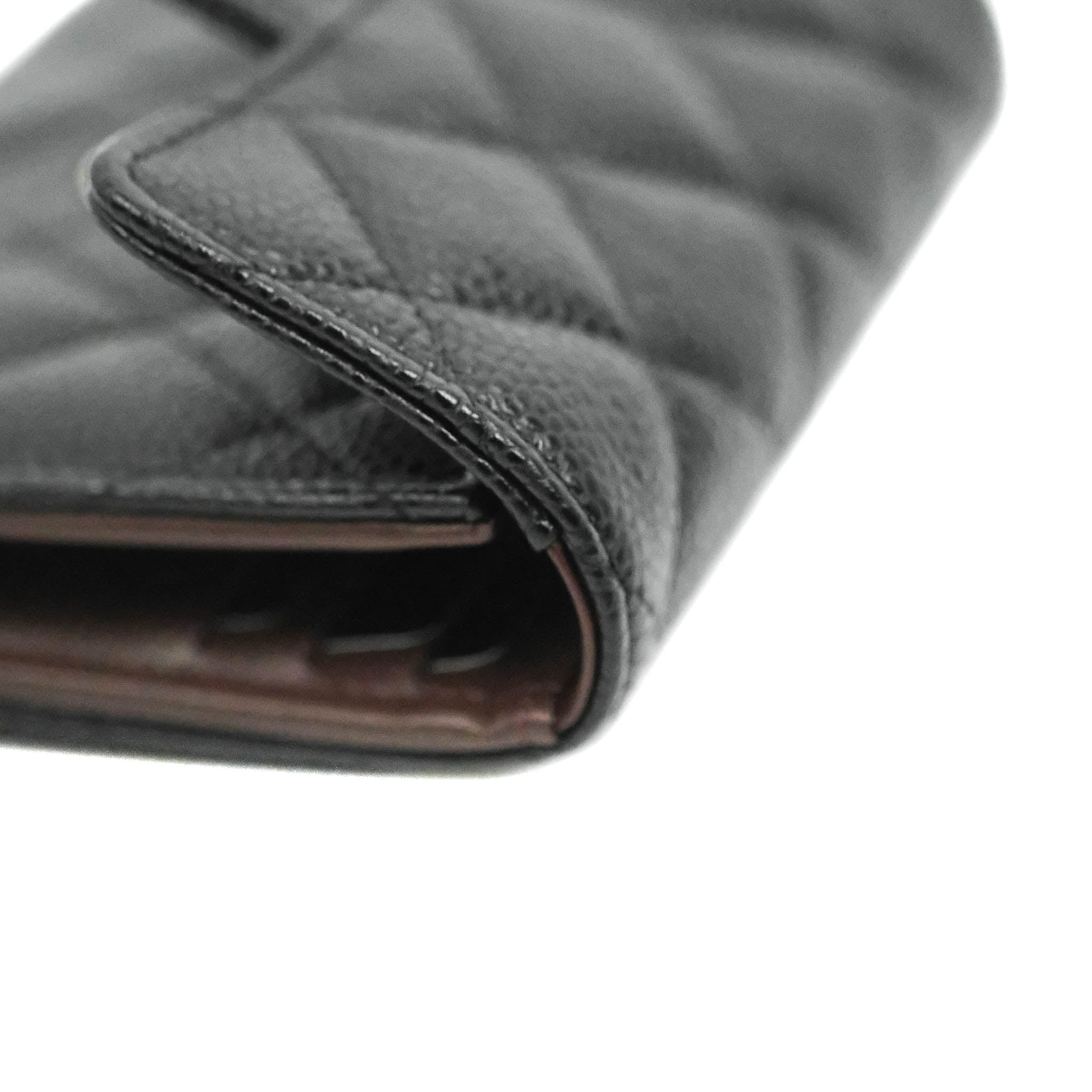 Chanel Classic Flap Wallet in Black Caviar Leather with Gold Hardware - Luxury Designer Wallet for Women, Perfect for Everyday Use & Special Occasions
