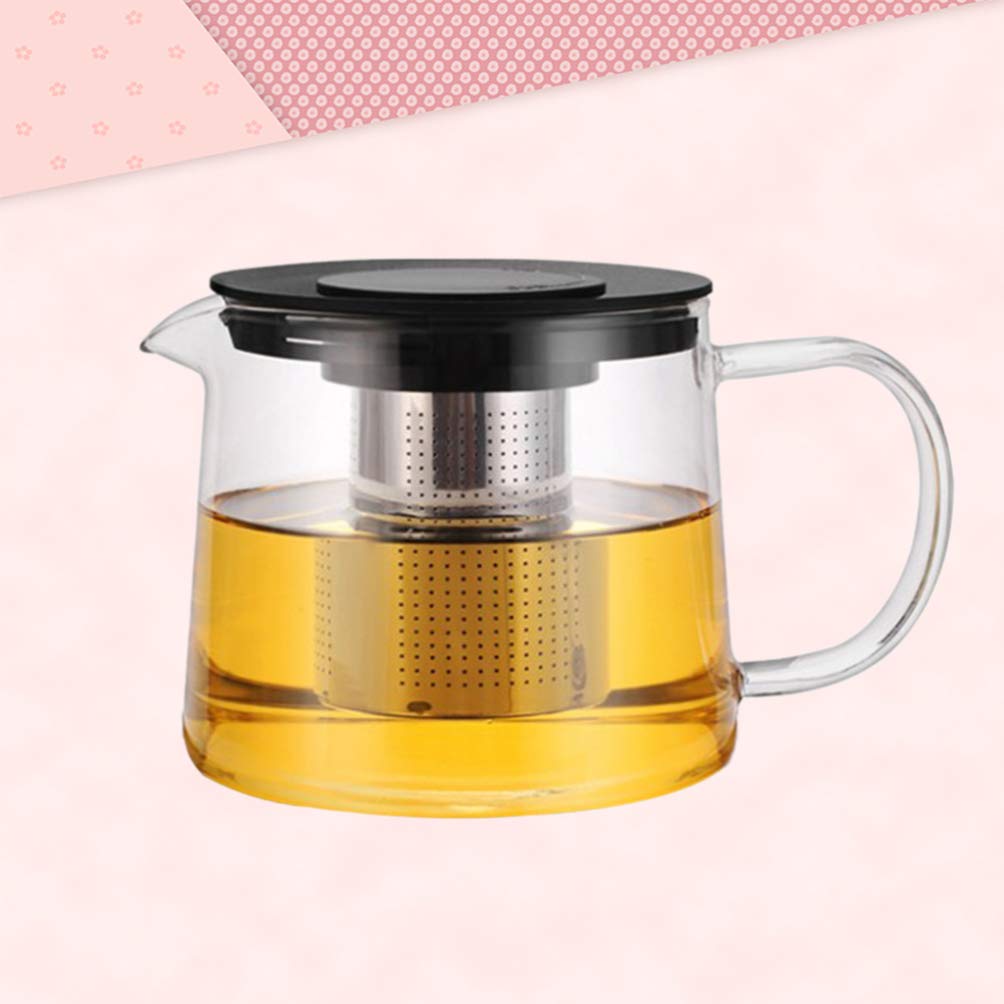 DOITOOL 34oz Glass Teapot with Infuser & Strainer - Heat Resistant Stovetop Kettle for Loose Leaf Tea, Iced Tea & Milk - Perfect for Home, Office & Tea Parties (1pc)