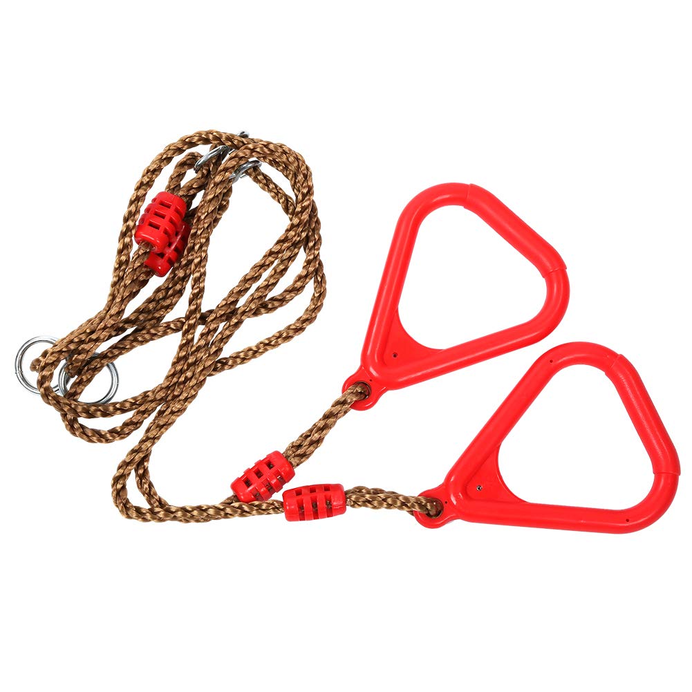 Odorless Triangular Gym Rings for Pull Ups - Easy to Clean & Durable Exercise Rings for Kids & Adults - Perfect for Home Gym, Outdoor Workouts & Strength Training