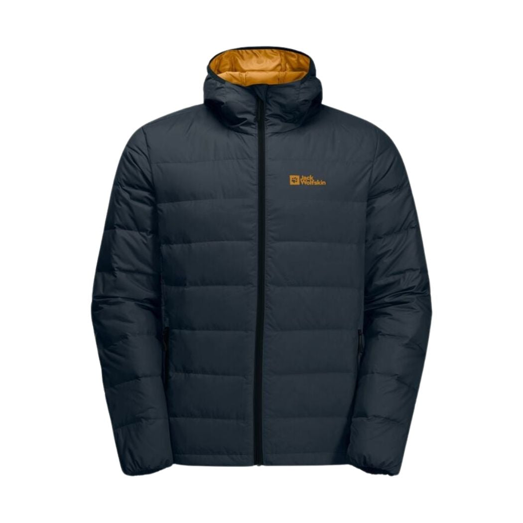 Jack Wolfskin Ather Down Hoody Men's Jacket - Lightweight Water-Resistant Winter Coat for Outdoor Activities & Hiking