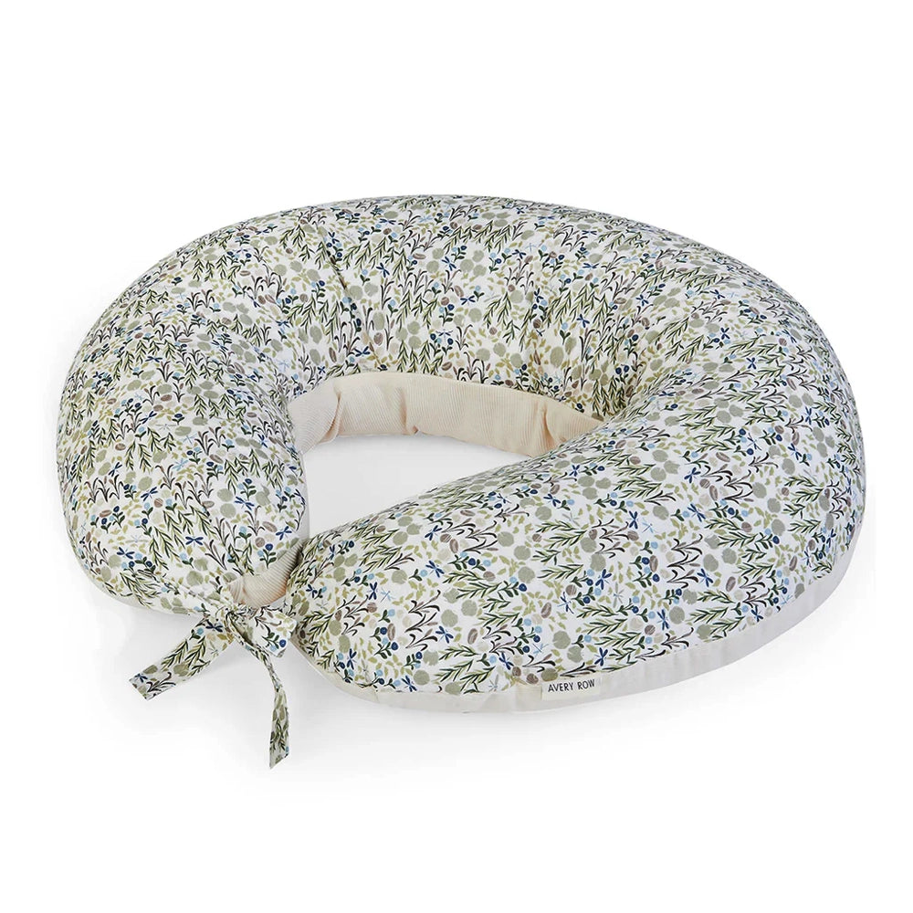 Avery Row Nursing Pillow - Comfortable & Supportive Breastfeeding Pillow for New Moms - Perfect for Feeding, Bonding & Relaxing - Riverbank Design