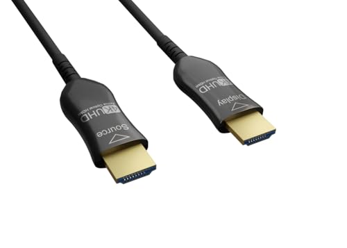 4K UHD HDMI 2.0 Cable with Built-in Signal Booster - 35ft/75ft High Speed Braided Cord for Home Theater, Gaming & Office Setup - AOC & CMP Compatible