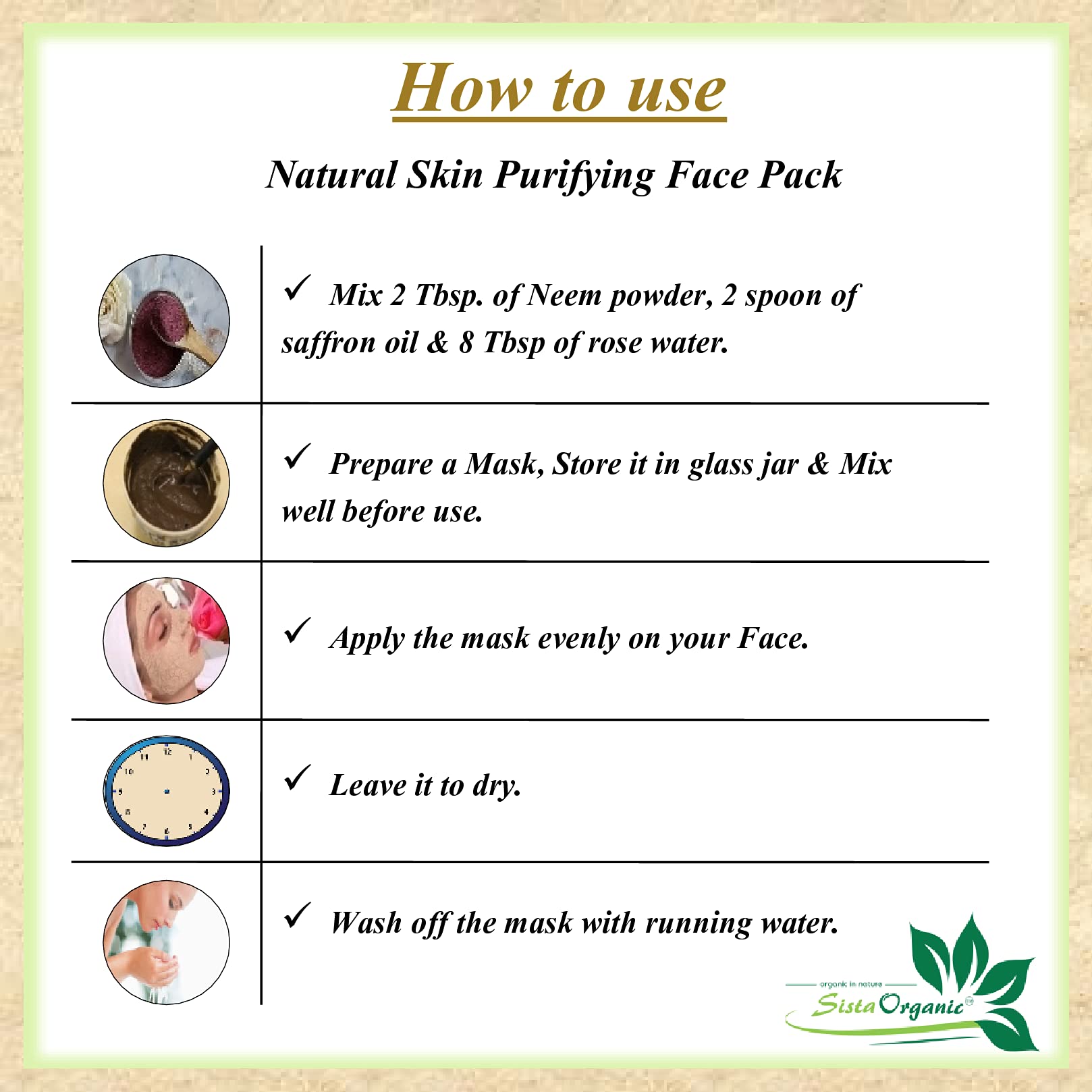 Organic Neem Powder for Clear Skin & Hair Care - Pimple-Free & Natural