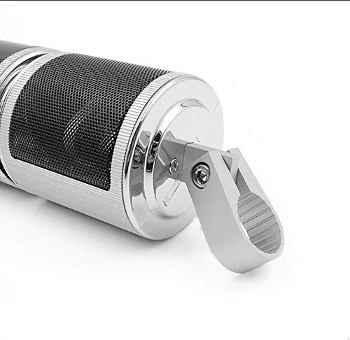 Waterproof Motorcycle Bluetooth Audio System with MP3 Player & FM Radio - Stereo Speakers for Outdoor Riding & Adventure (Silvery)