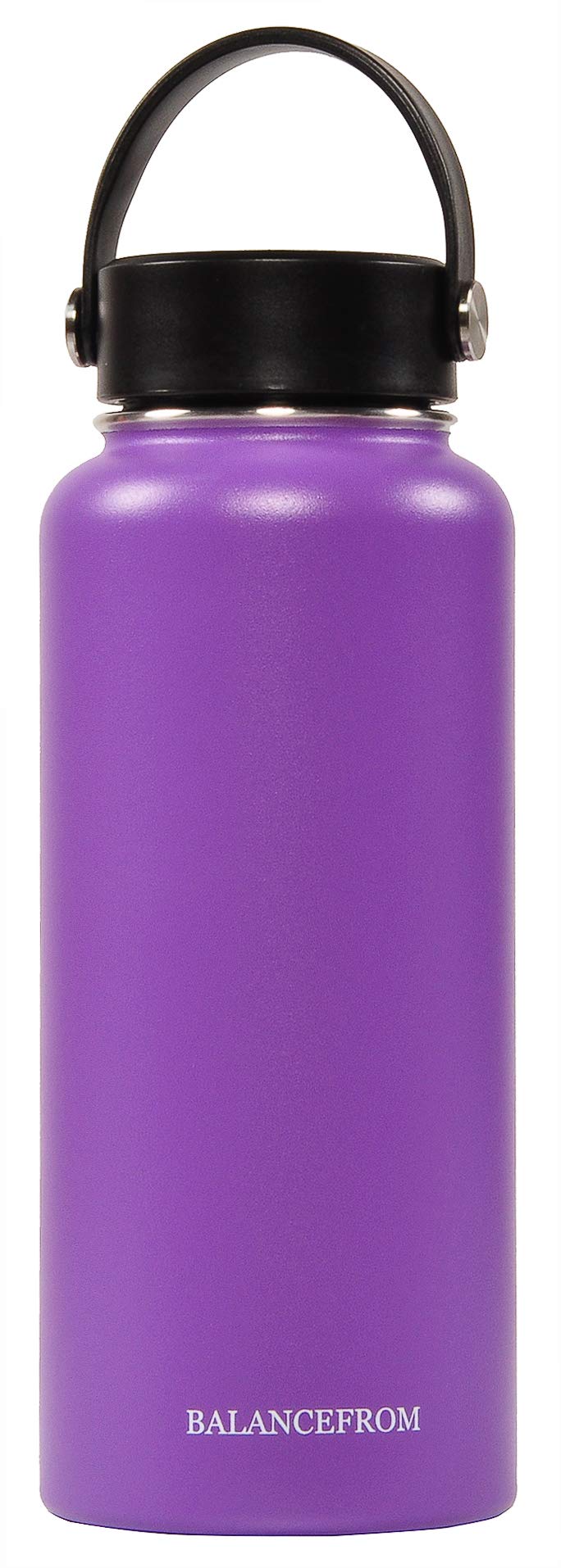 Signature Fitness Double-Wall Vacuum Insulated Stainless Steel Water Bottle - 20oz/32oz, Leakproof, BPA Free, 3 Lids (Straw, Chug, Handle) for Gym, Hiking & Travel - Rose Gold, Black, Blue, Silver