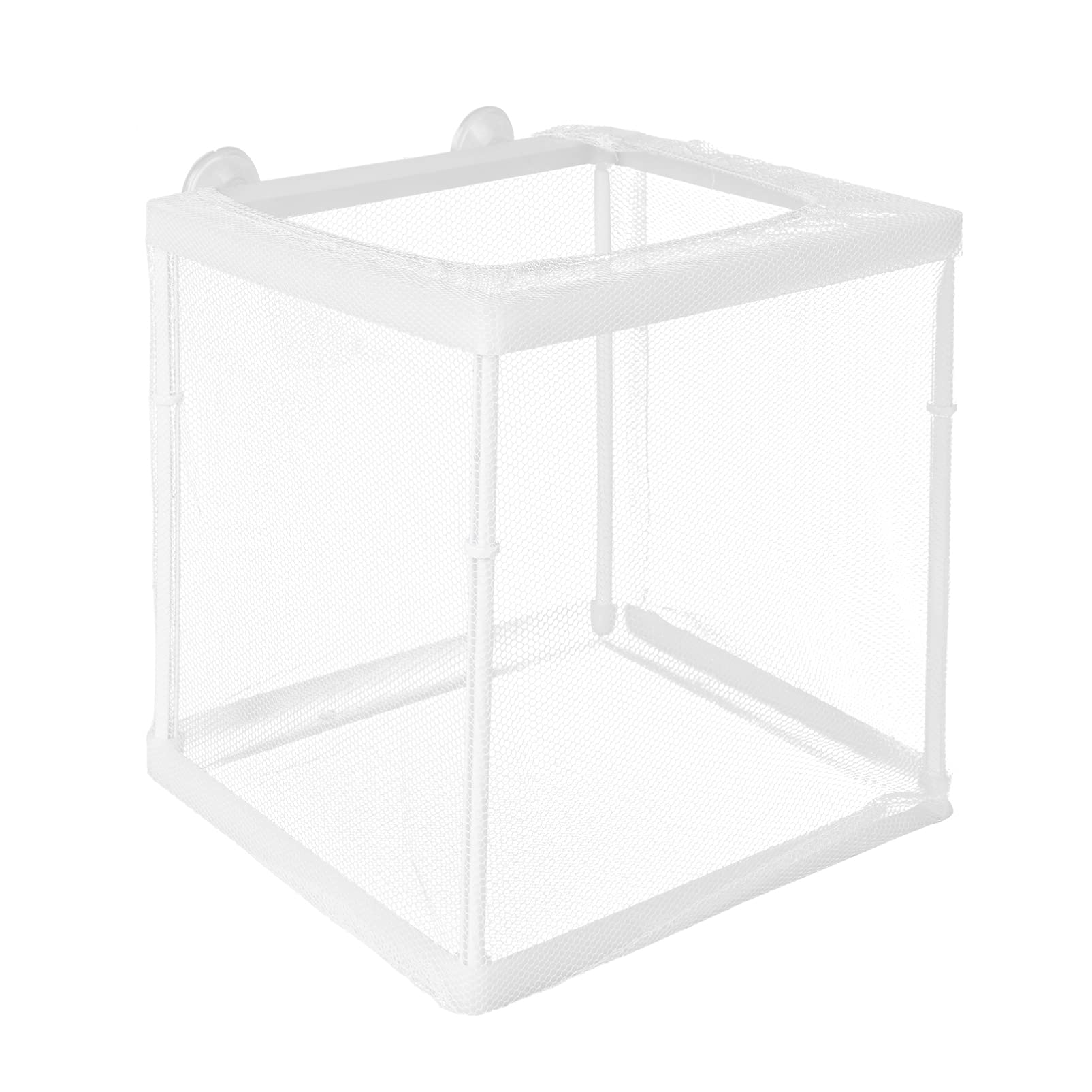 TEHAUX 1-Piece Fish Breeding Box with Net - Transparent Nursery Tank for Baby Fish, Aquarium Incubator with Water Dripping System - Ideal for Fish Tank Breeding, Fry Protection & Safe Environment (White) - Perfect for Home Aquariums, Fish Farms & Aquatic Hobbyists