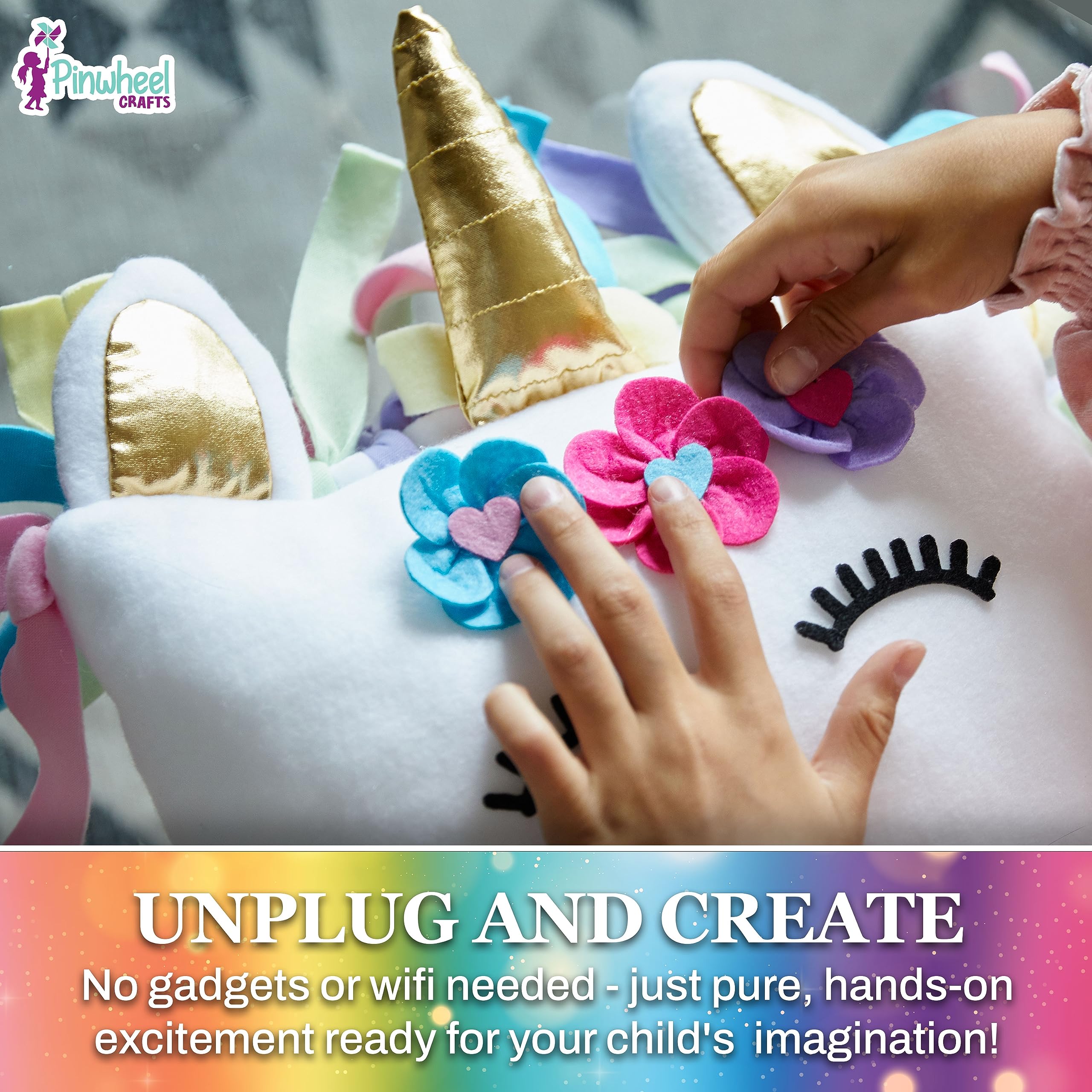 **Soft Plush Unicorn Pillow Kit for Kids - DIY Pillow Making Craft Set - Purple Bedroom Decor for Girls & Boys - Perfect for Sleepovers, Gifts & Home Decor**