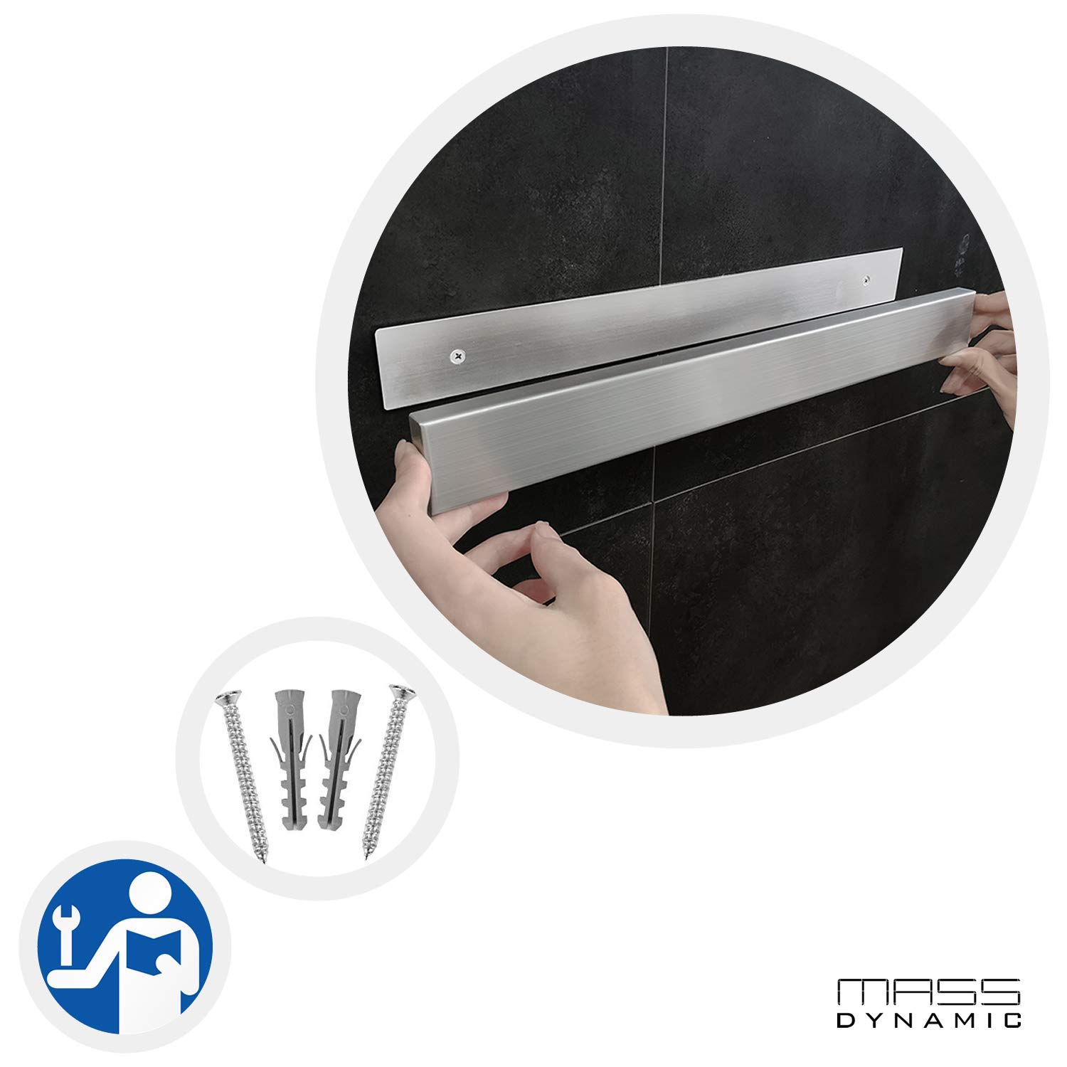 18 Inch Magnetic Knife Holder - Strong Kitchen Utensil Organizer for Knives, Scissors & Tools | Perfect for Home Kitchen, Restaurant & Commercial Use