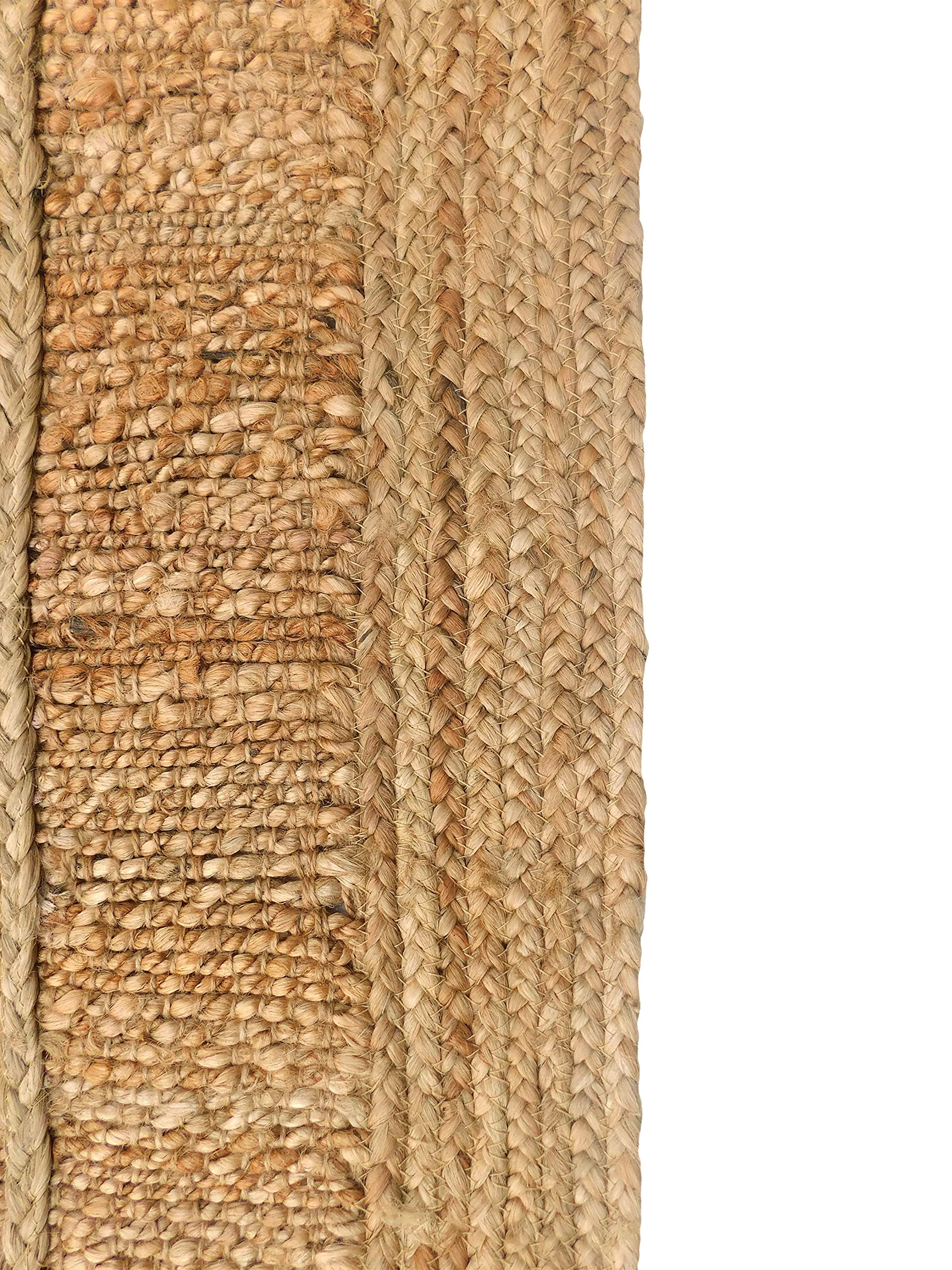 Abani Natural Jute Fiber Textured Rectangle Area Rug 8x10 - Eco-Friendly Boho Coastal Woven Rug for Living Room, Bedroom & Home Decor | Soft, Durable & Stylish Floor Mat