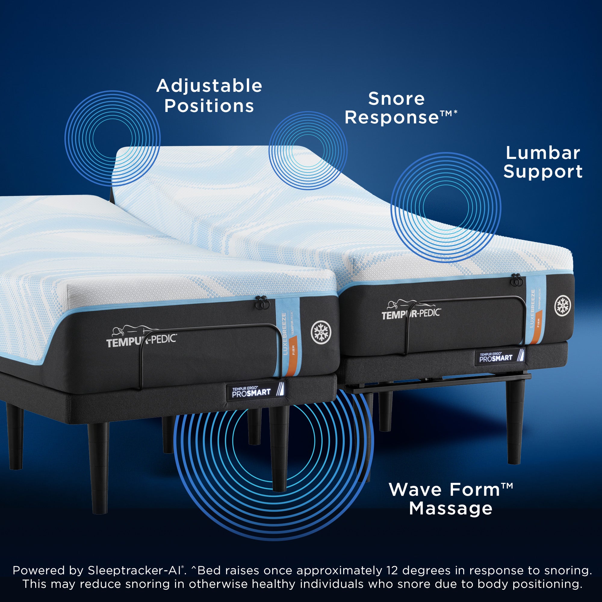 TEMPUR Ergo ProSmart Adjustable Bed Base - Premium Memory Foam Support for Ultimate Comfort | Perfect for Home, Office & Sleep Therapy
