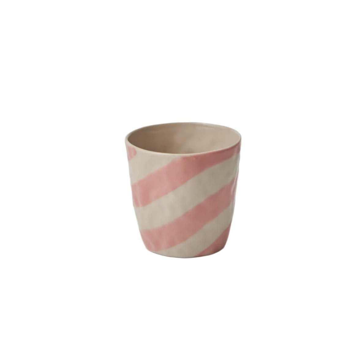 Cabana Stripe Pink Tumbler - 20oz Insulated Stainless Steel Water Bottle with Straw & Lid, Leakproof & Sweatproof - Perfect for Beach, Pool, Gym & Outdoor Activities
