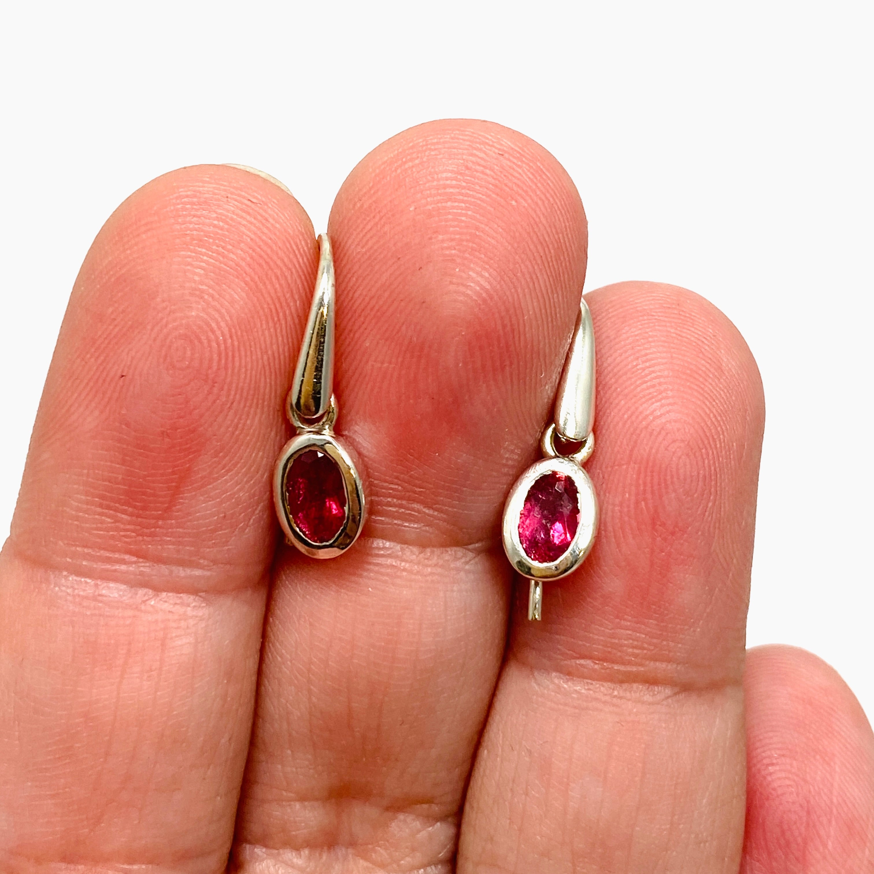 Natural Pink Tourmaline Oval Faceted Stud Earrings for Women - 925 Sterling Silver Jewelry Gift - Perfect for Valentine's Day, Anniversary & Special Occasions
