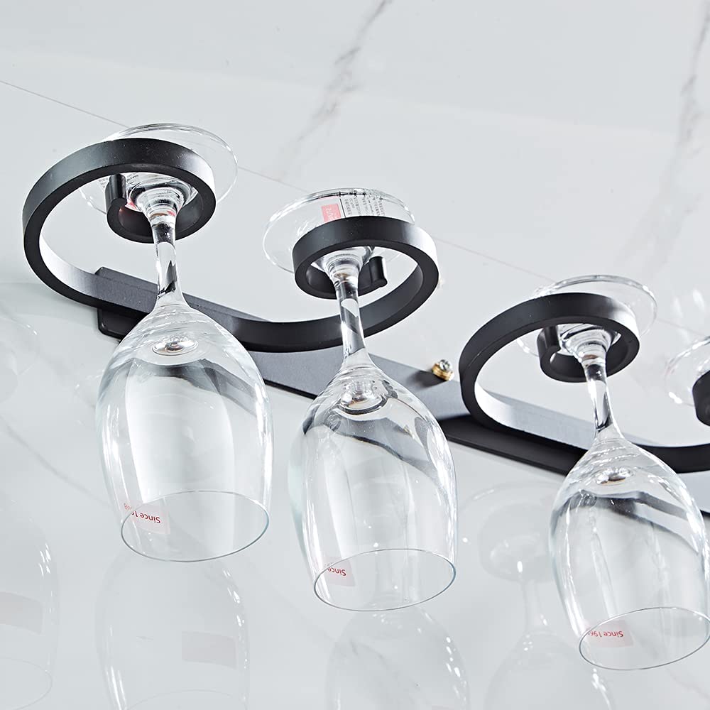 Stainless Steel Wall Mount Wine Glass Rack - 12 Slot Stemware Holder for Bar, Kitchen & Dining Room | Space Saving Glass Storage Organizer for Red Wine, Champagne & Cocktail Glasses | Perfect for Home Bars, Restaurants & Wine Cellars