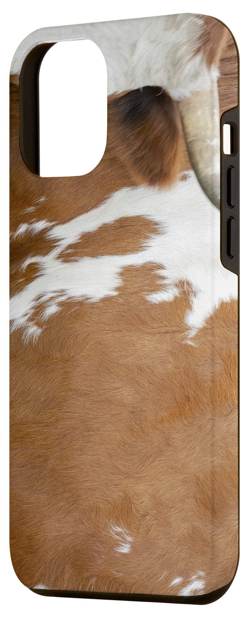 iPhone 12 Pro Max Case - Wildflower Cow Western Longhorn Brown Brindle Cowhide Print Design | Durable Protective Cover for Everyday Use, Travel & Outdoor Activities