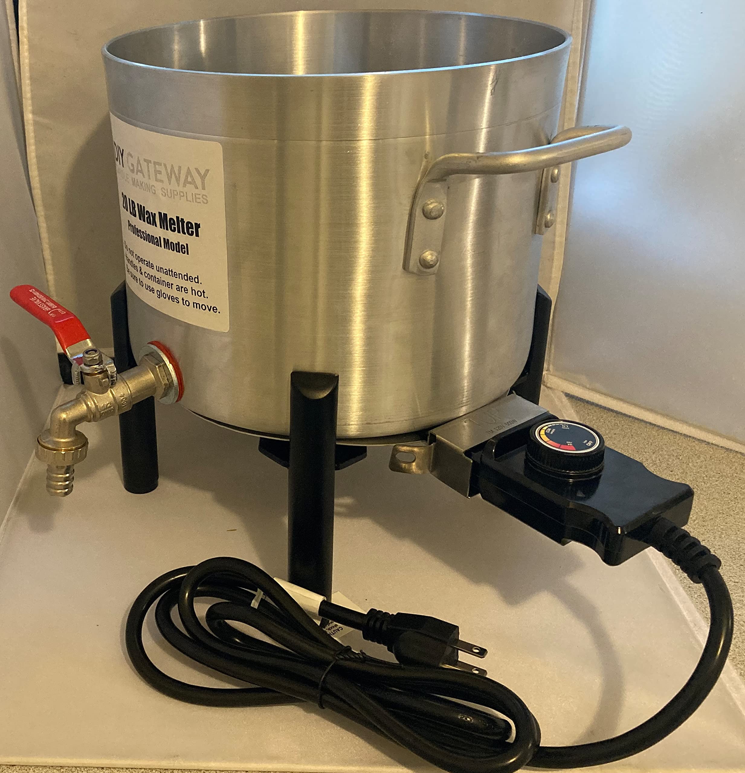 17.5 LB Electric Aluminum Wax Melting Pot for Candle Making - Quick-Pour Spout & Free Ebook Included | Perfect for DIY Candle Crafting, Home Wax Melting, and Small Business Production