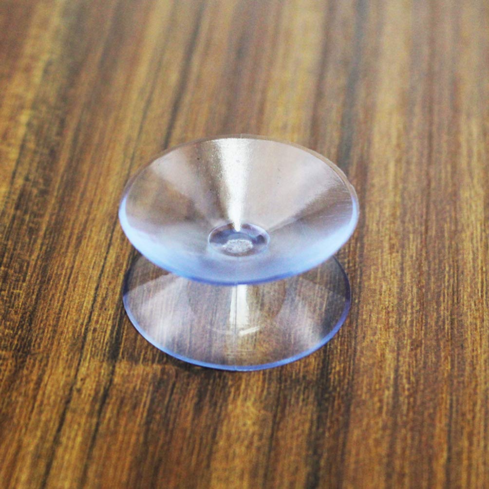 12pcs Cabilock Suction Cups for Mirrors - No Hook Ring Spacer, Strong Silicone Sucker Pads for Windows, Tabletops, Terrariums & Containers - Durable Mahogany Design for Home & Office Use