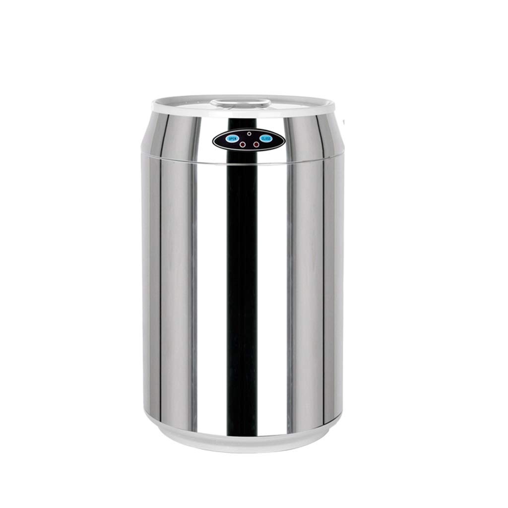WPBOY 9L Stainless Steel Smart Induction Trash Can - Automatic Motion Sensor Garbage Bin for Kitchen, Living Room, Bedroom & Office - Touchless Waste Basket for Home Recycling & Hygiene (Stainless Steel Color) | Perfect for Modern Smart Homes & Eco-Friendly Waste Management