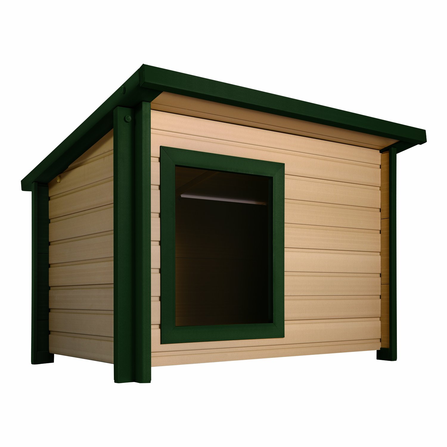 ECOFLEX Lodge Style Dog House - X Large, Waterproof & Insulated Outdoor Dog Shelter for Large Breeds - Perfect for Backyard, Patio, and Camping Use