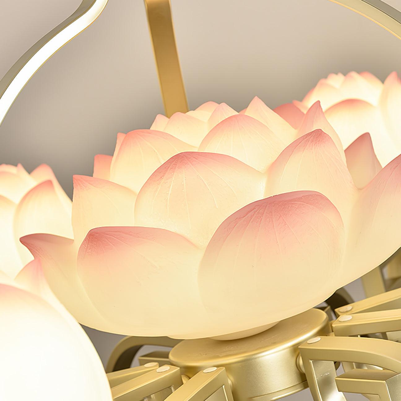 Lotus Bloom Chandelier - Elegant Floral Ceiling Light Fixture for Living Room, Bedroom & Dining Room Decor | Perfect for Home, Wedding & Event Lighting