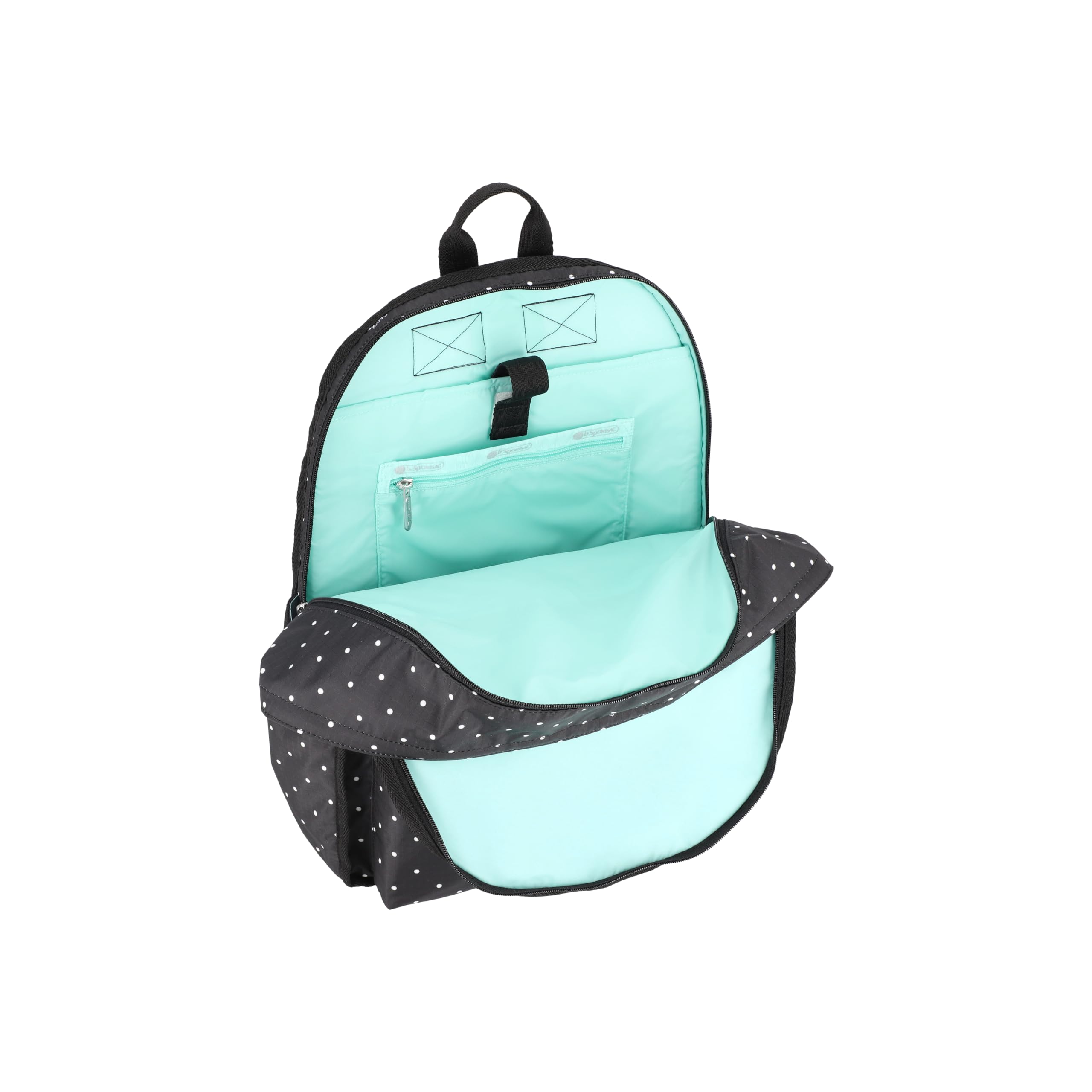 LeSportsac Route Backpack - Stylish Petite Dot Print Lightweight Travel Backpack for Women & Teens | Perfect for School, Work, Gym & Weekend Getaways
