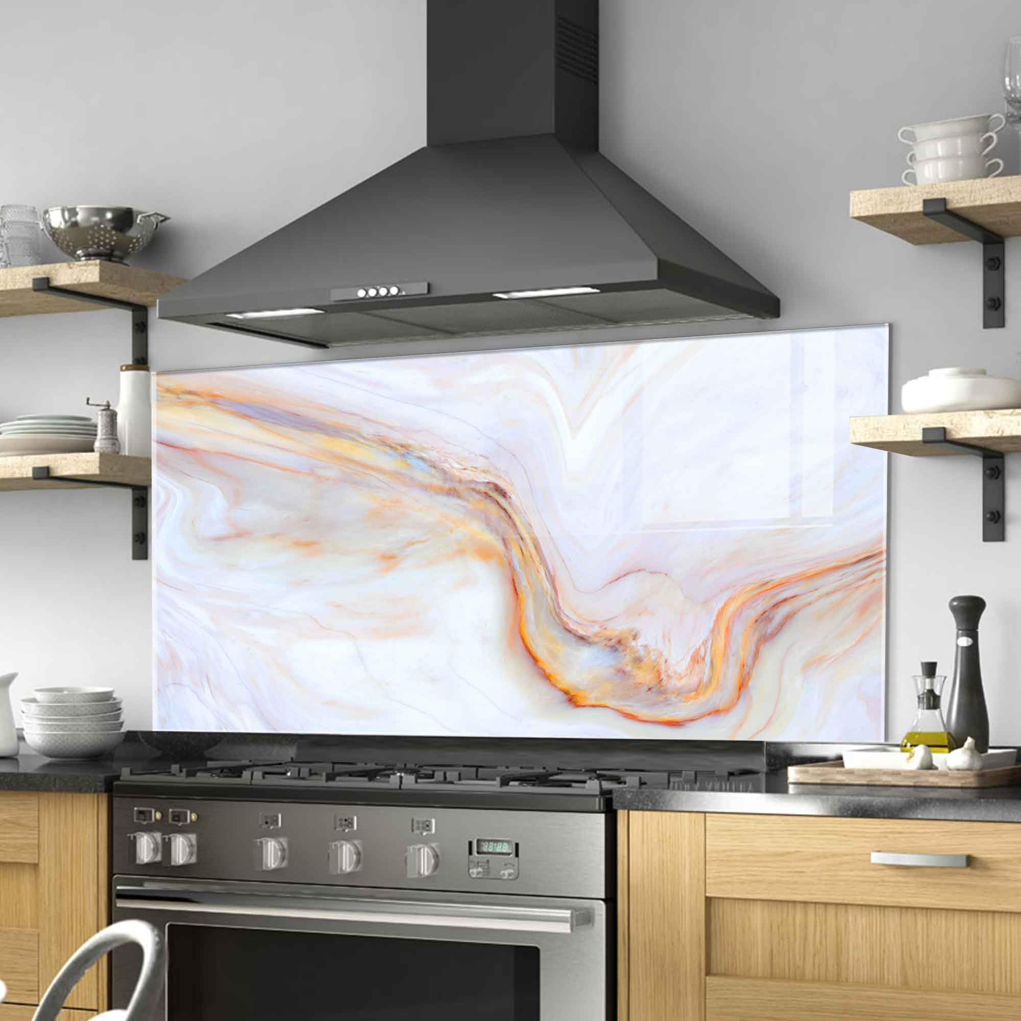 **Tempered Glass Kitchen Backsplash - 30x17.7 Inch (76x45cm) Stove Top Cover, Splash Guard for Sink, Heat & Stain Resistant Wall Tile - Perfect for Modern Home Decor & Easy Cleaning**    *(Use Cases: Ideal for protecting walls from grease, water splashes, and heat damage while adding a sleek, stylish touch to your kitchen.)*