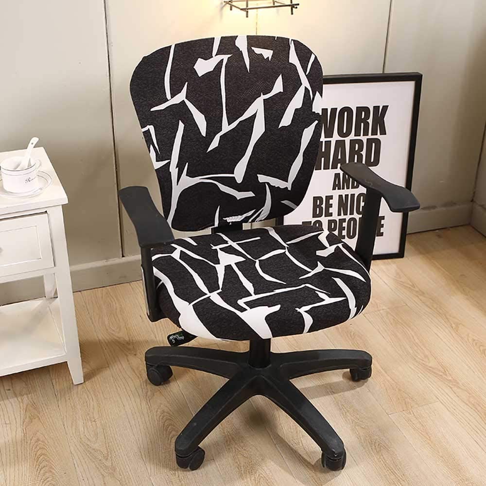 Melaluxe Universal Stretchable Office Chair Cover - Protective Slipcover for Computer & Rotating Chairs | Home Office & Gaming Setup Accessory