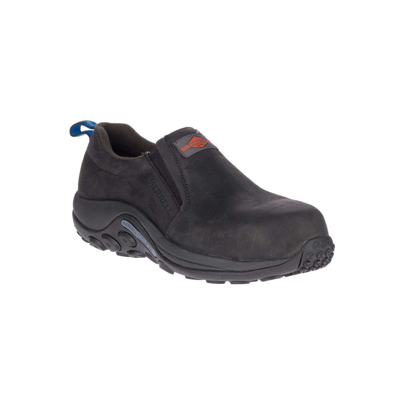 Men's Carbon Fiber Jungle Moc LTR SD Work Shoes - Lightweight Safety Footwear for Construction, Hiking & Outdoor Work (Black)