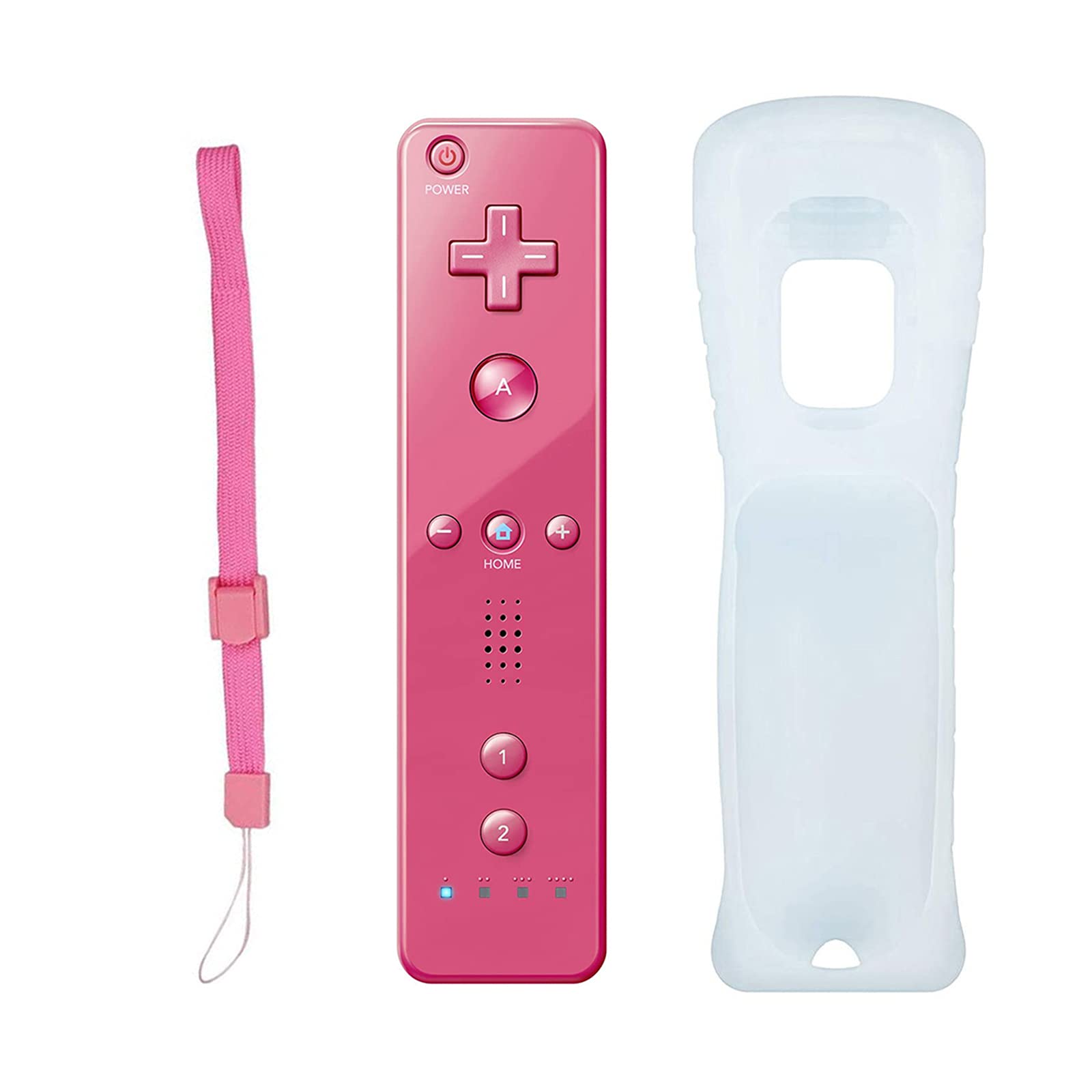 Original Wii Remote Controller for Nintendo Wii & Wii U - Wireless Gamepad with Silicone Case & Wrist Strap (Pink) | Replacement Controller for Wii Sports, Mario Kart & Party Games | Perfect for Family Game Nights & Multiplayer Gaming