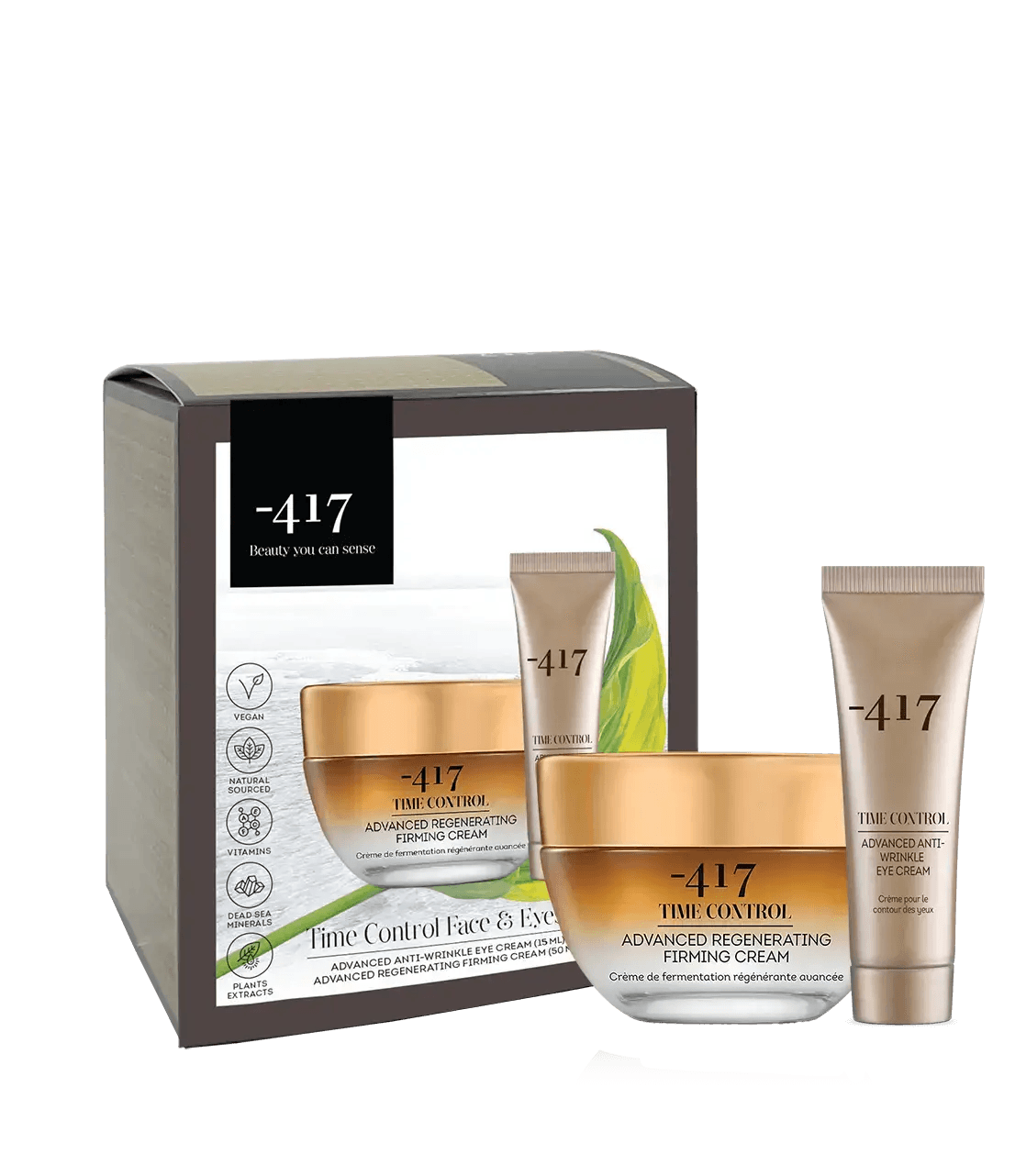 Minus 417 Time Control Anti-Aging Face & Eye Cream Set - Reduce Wrinkles & Dark Circles - Day & Night Skincare Routine for Women