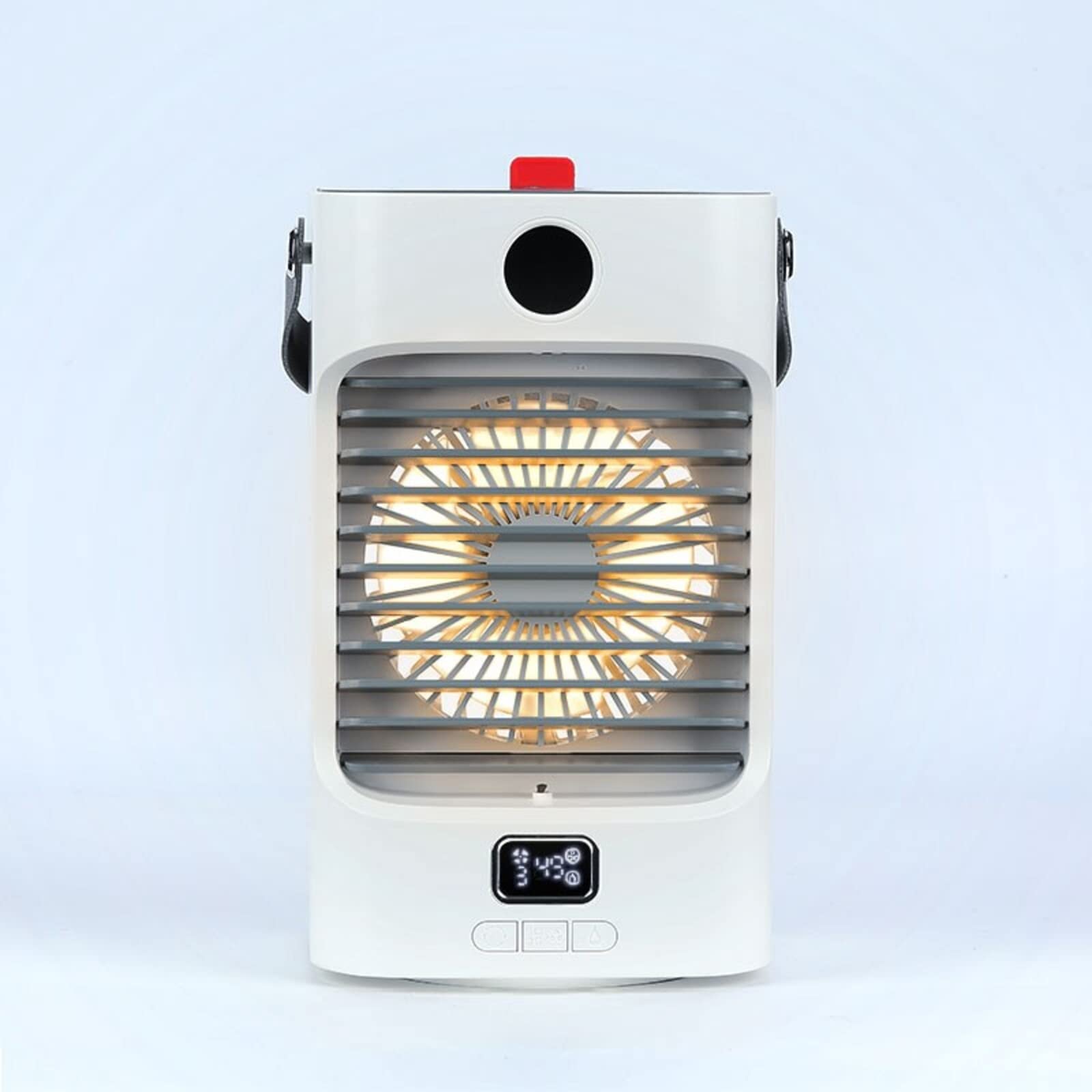Netrco Portable Air Conditioner - 3-Speed Evaporative Air Cooler with 7-Color LED Lights & 4000mAh Rechargeable Battery | Compact Personal Cooling Fan for Home, Office, Desk, Camping & Outdoor Use