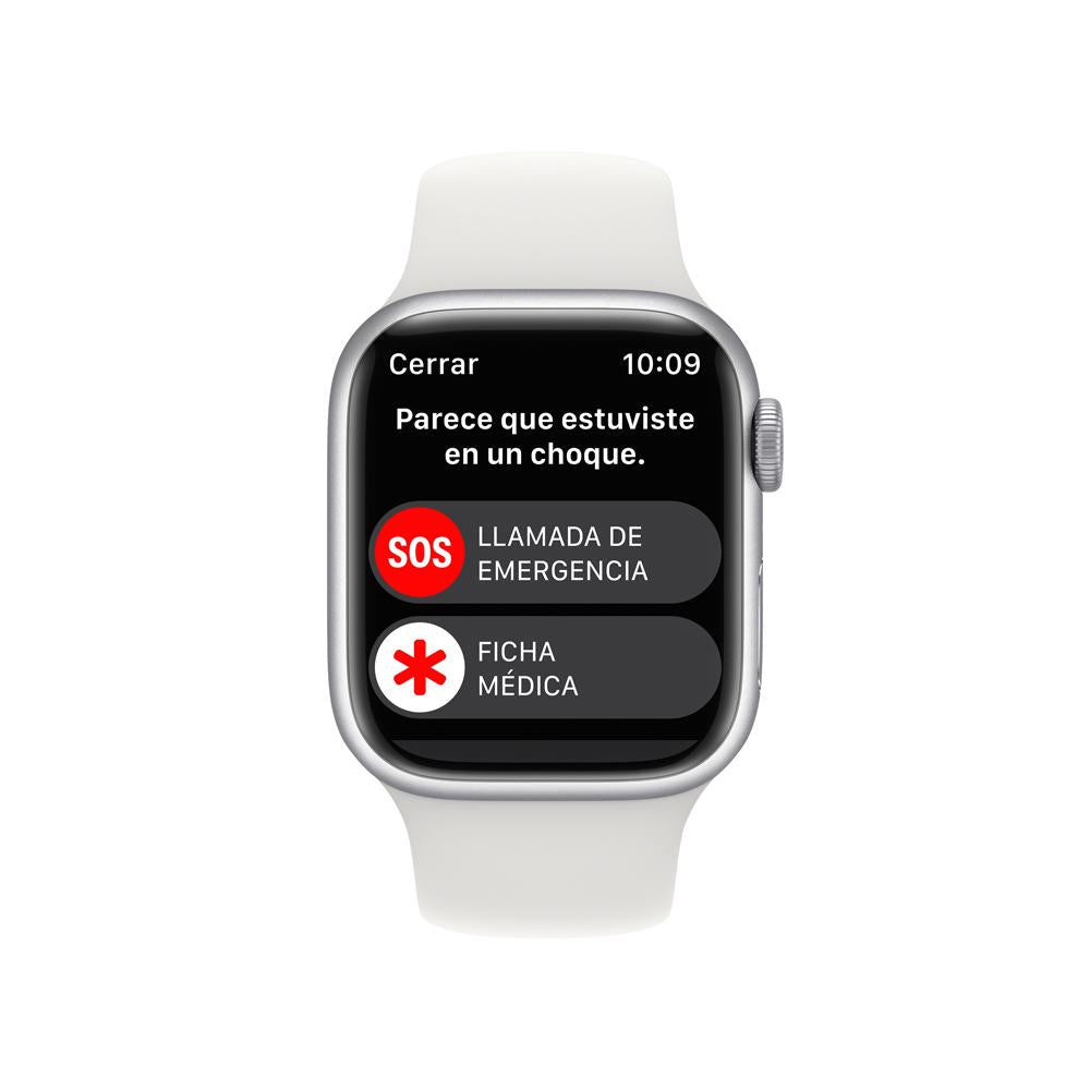 Apple Watch Series 8 (GPS + Cellular) 41mm Silver Aluminum Case with White Sport Band - Perfect for Fitness Tracking, Calls & Smart Notifications