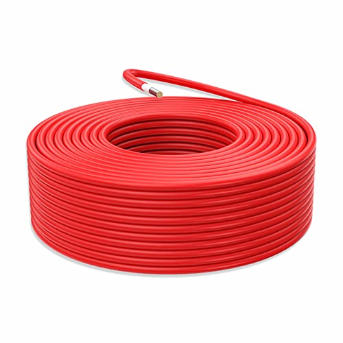 10AWG Solar Panel Wire 328FT Red - PV Wire Cable for Solar Panels, Home, RV, Boat & Marine Use - Weatherproof Solar Power Connector for Inverters & Off-Grid Systems (Perfect for Outdoor, Camping & Emergency Power)