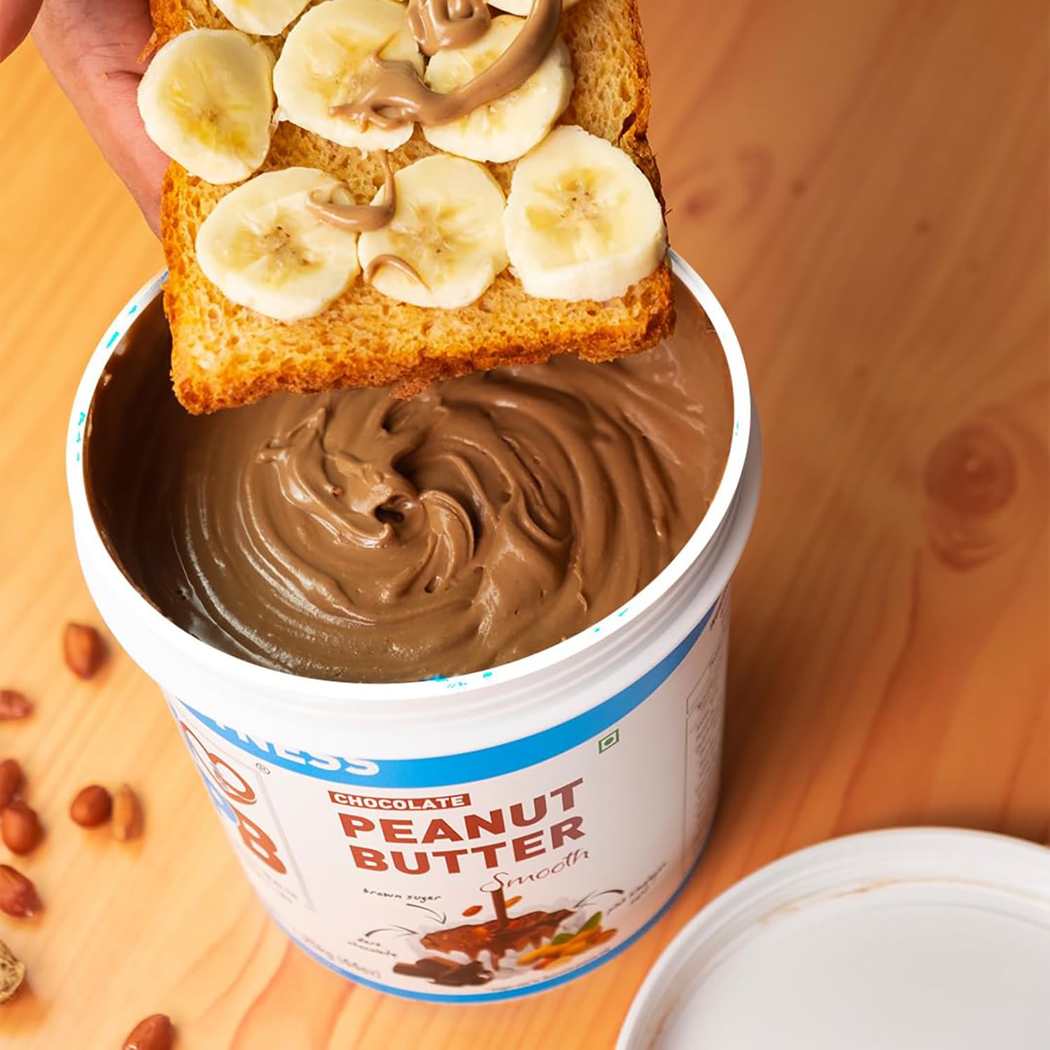 MYFITNESS All Natural Peanut Butter Chocolate Spread - Non-GMO, Gluten-Free, High Protein, No Preservatives - 510g | Healthy Snack for Smoothies, Toast & Baking - Made in USA