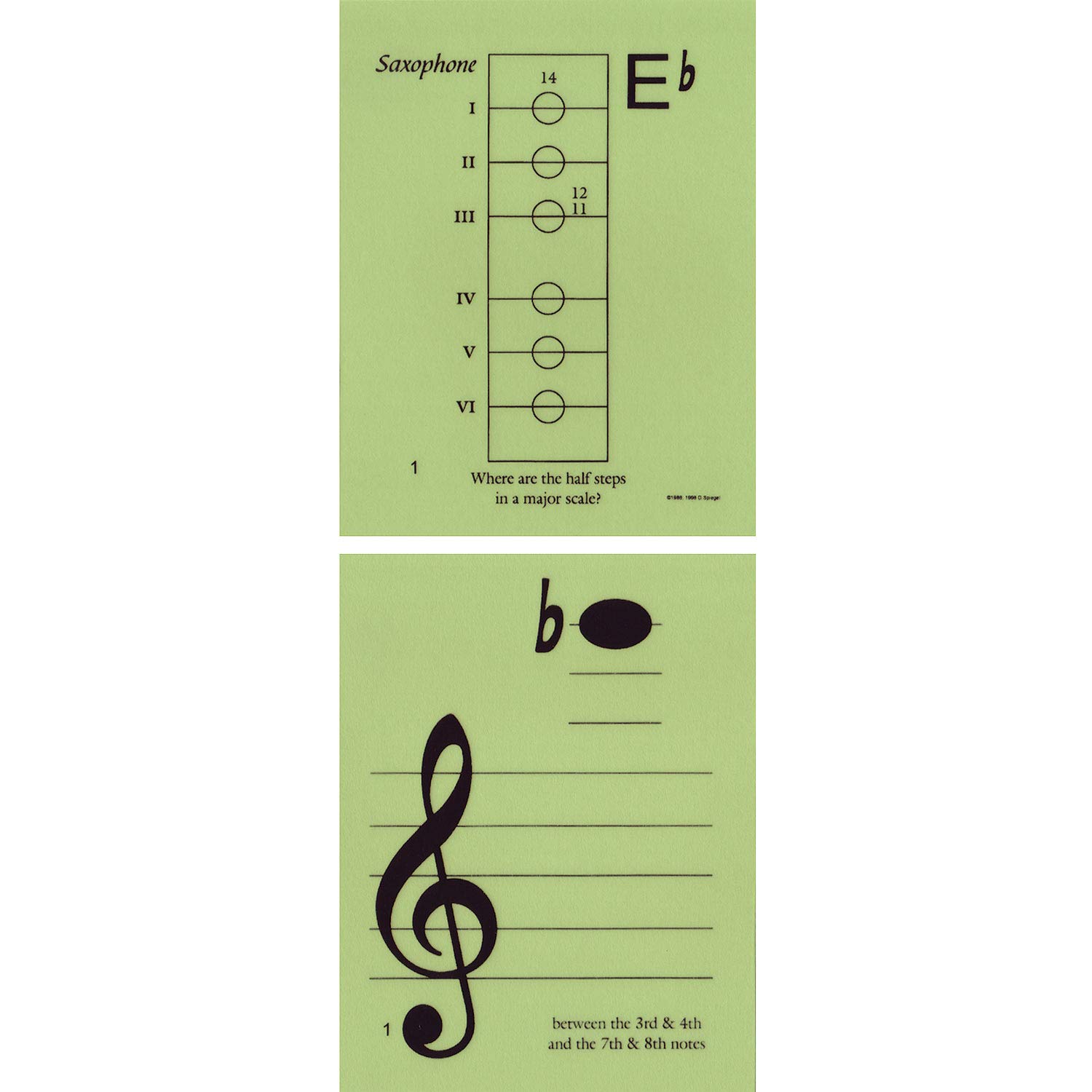 Notes & Strings Saxophone Flashcards - 4.25