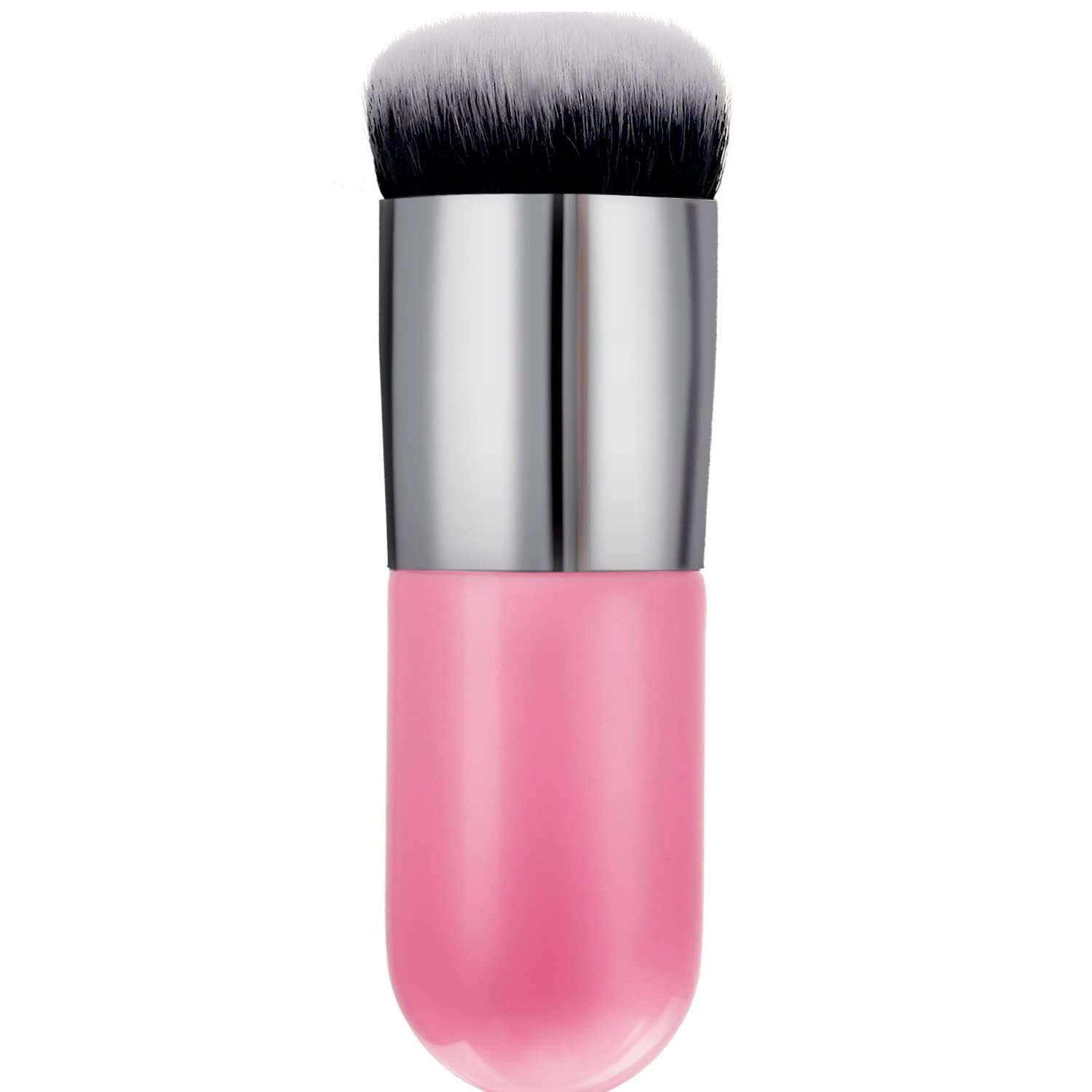 Premium Kabuki Makeup Brush Set - Soft Foundation Brush & 3 Blenders for Liquid, Cream & Powder Cosmetics - Travel-Friendly White Makeup Brushes for Flawless Blending & Airbrush Finish - Perfect for Everyday Makeup, Professional Use & On-the-Go Touch Ups
