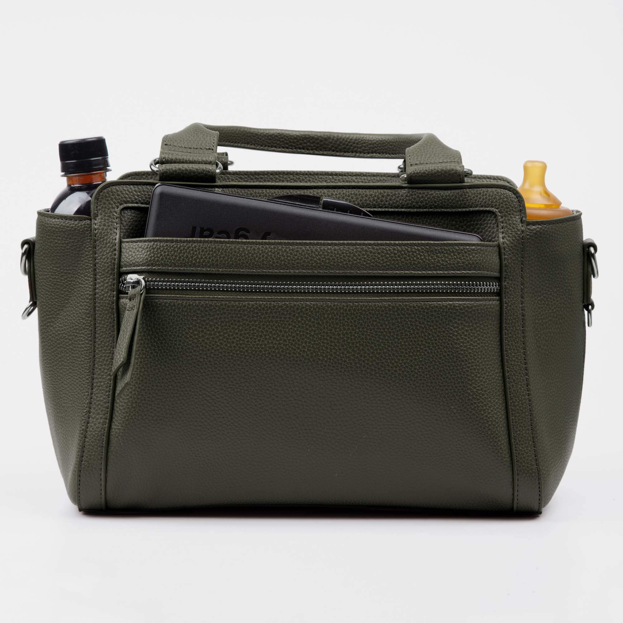 Vanchi Amelia Convertible Diaper Bag & Stroller Organizer - Fern Green | Waterproof Baby Essentials Tote for Travel, Shopping & Daily Use