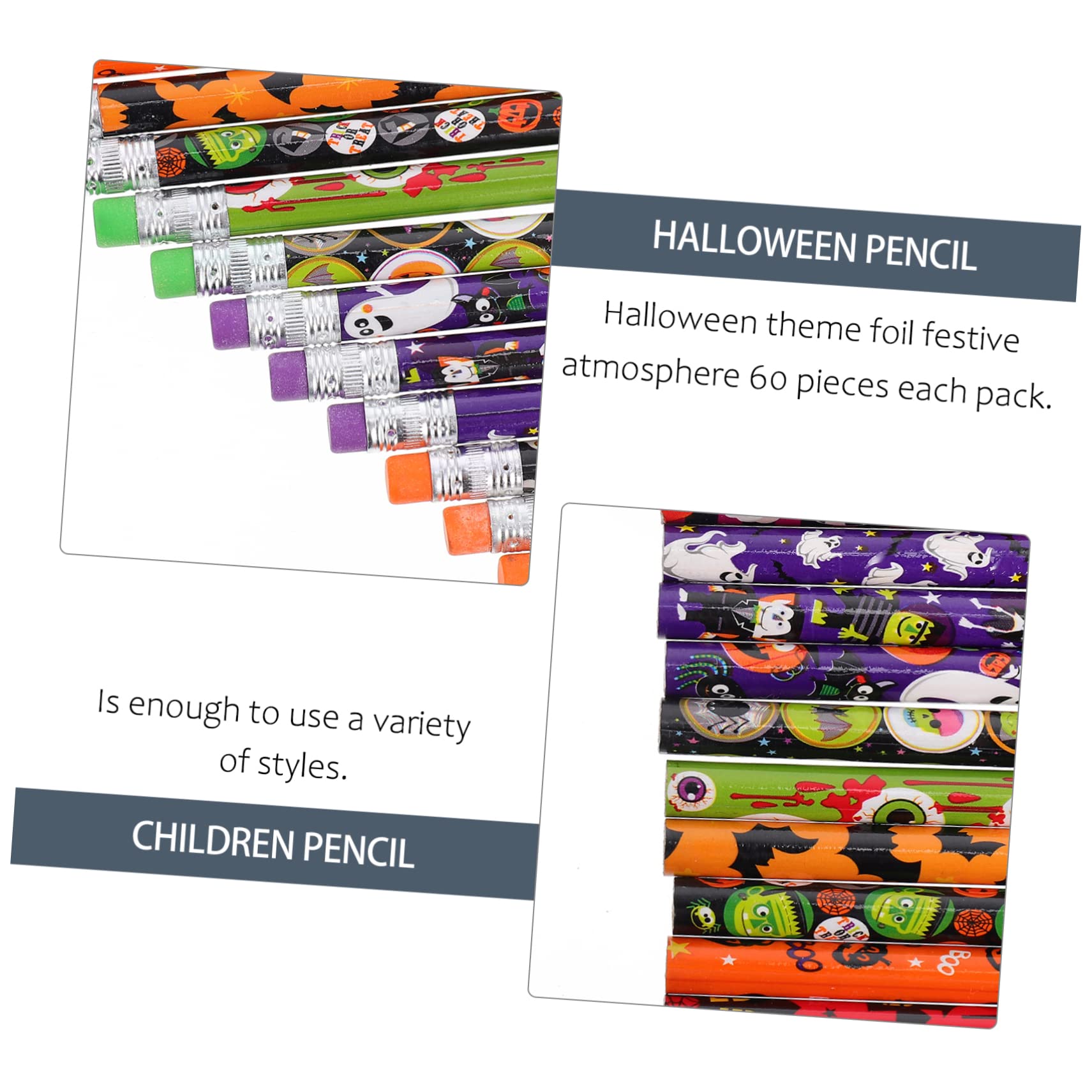 Operitacx 60-Piece Kids Drawing Pencils Set - Lightweight for School & Halloween Art