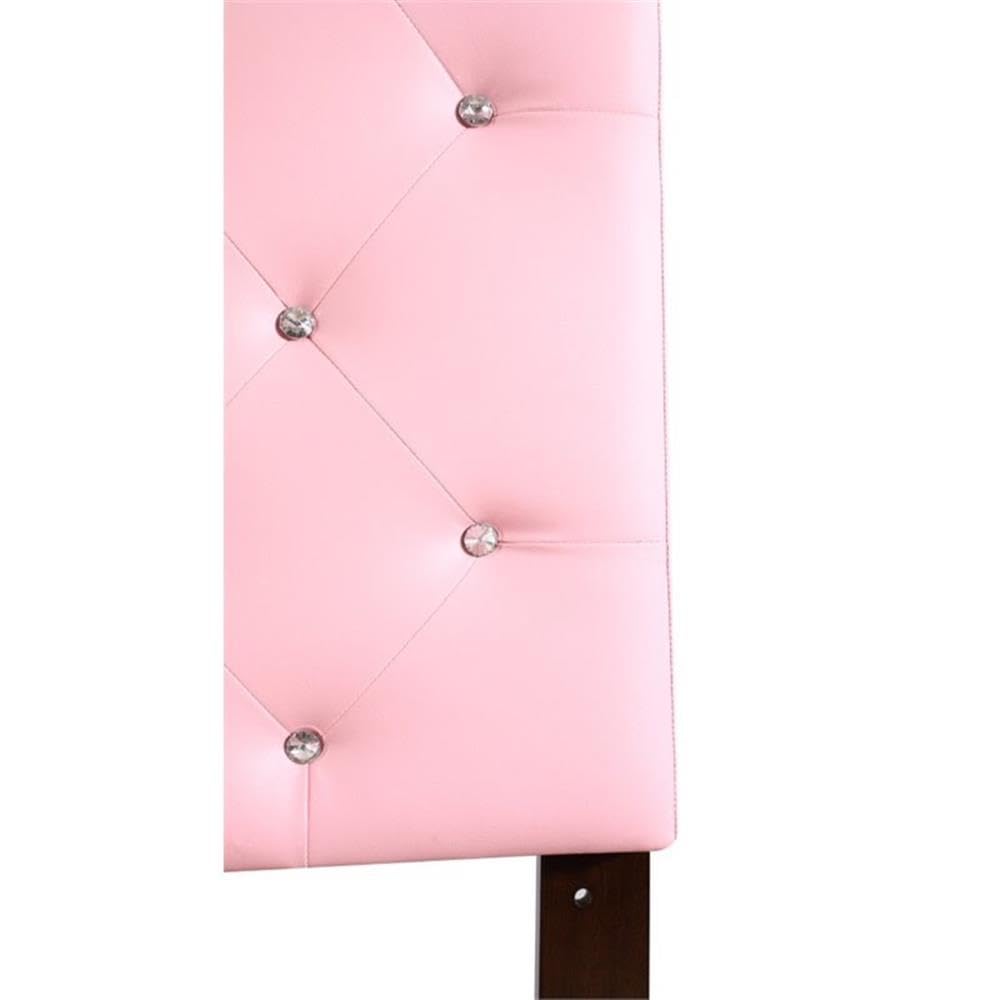 Glory Furniture Super Nova Faux Leather Upholstered Full Headboard in Pink - Luxurious Bedroom Decor for Modern Homes & Guest Rooms