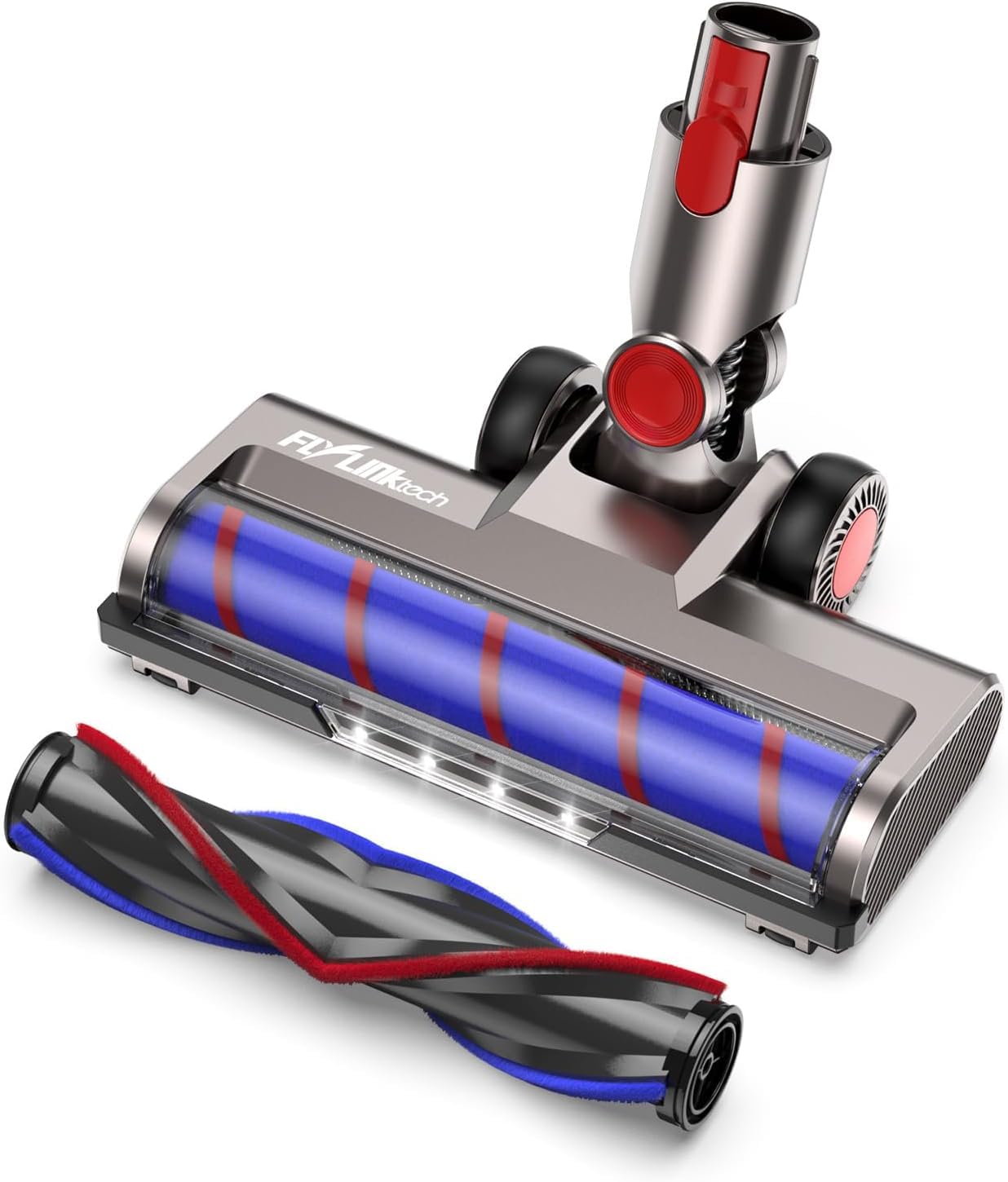 FLYLINKTECH V7-V15 Vacuum Brush Head with LED for Hardwood Floors - Home Cleaning