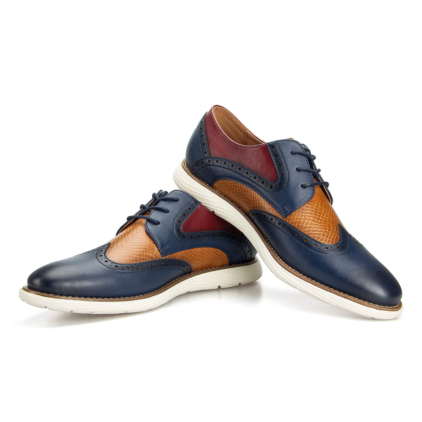 Meijiana Men's Oxford Dress Shoes - Lightweight Lace-Up Formal Shoes for Business & Wedding | Comfortable Office & Evening Wear